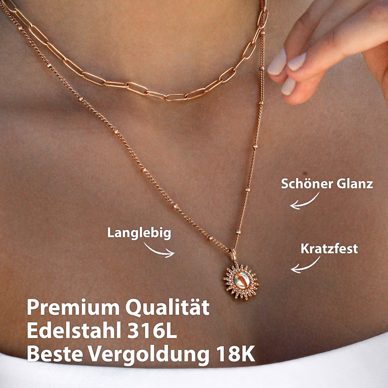 Anhänger Sonne Rosegold