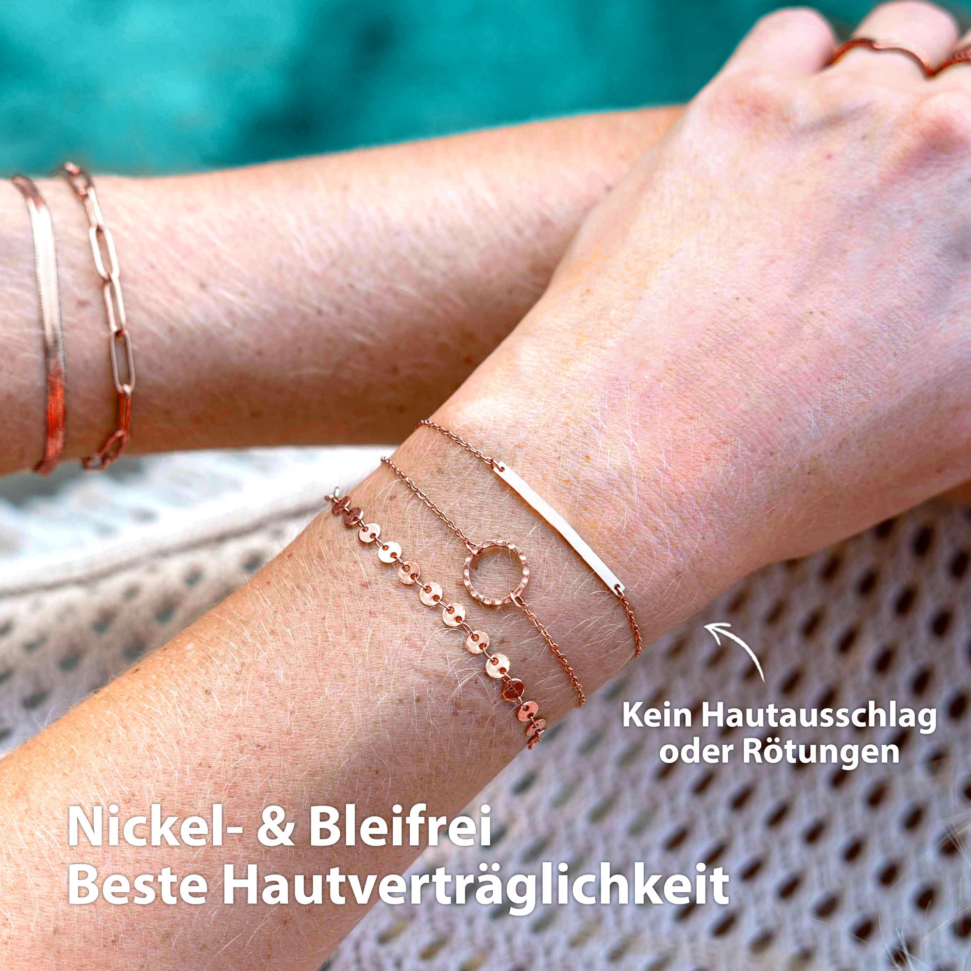 Armbänder Rosegold Wasserfest