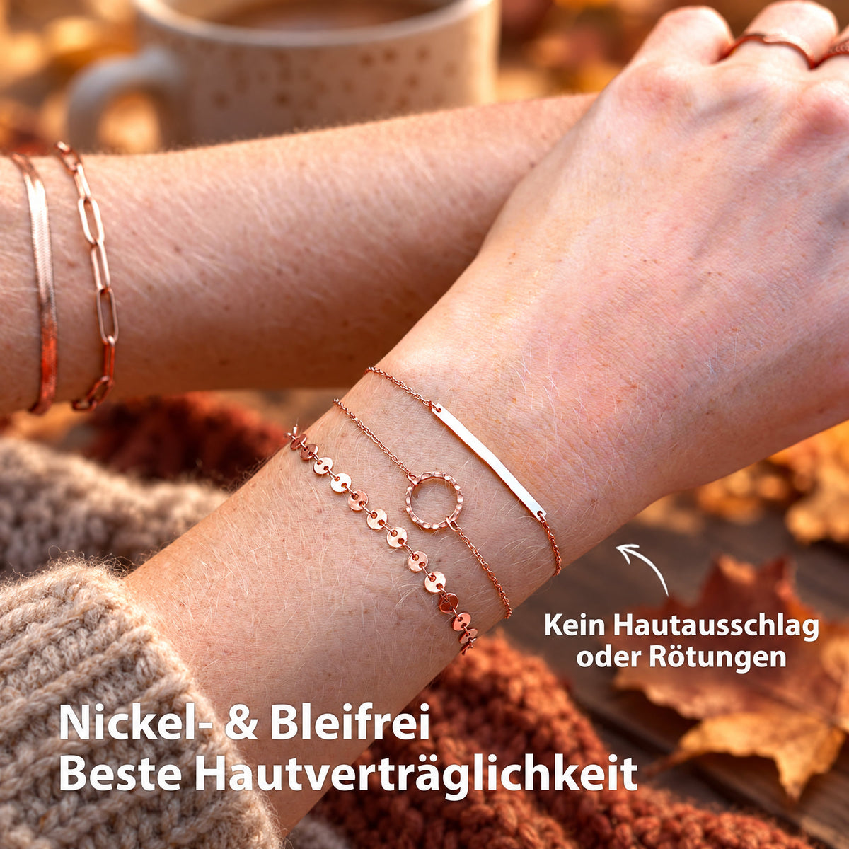 Armbänder Rosegold Wasserfest
