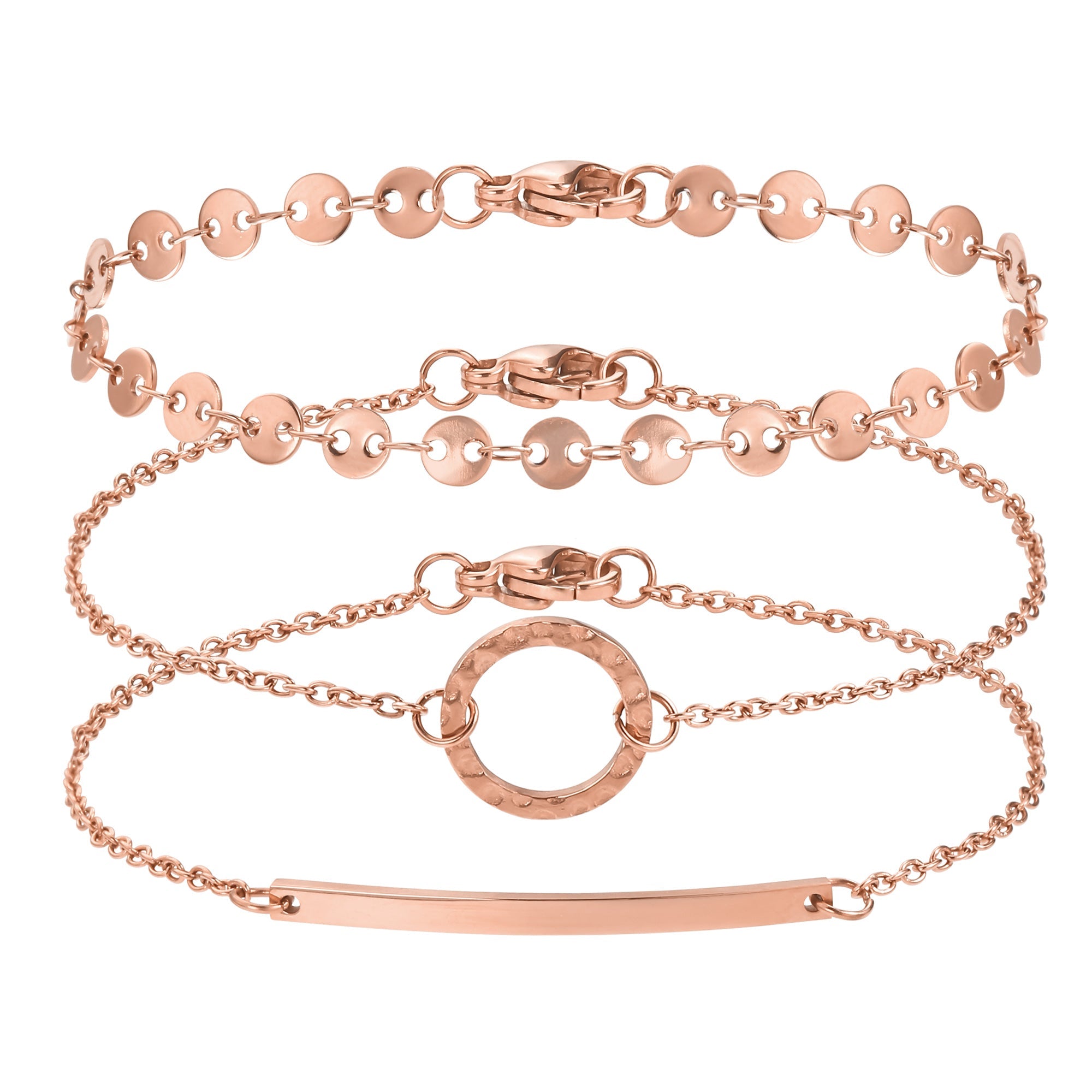 Roségold Armband Damen aus Edelstahl