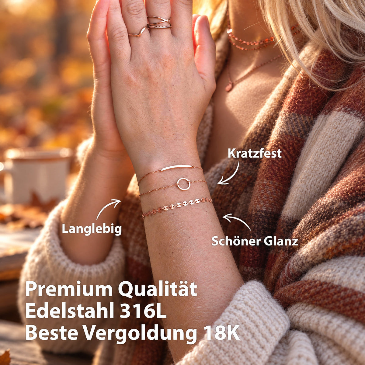 Armband Set Rosegold