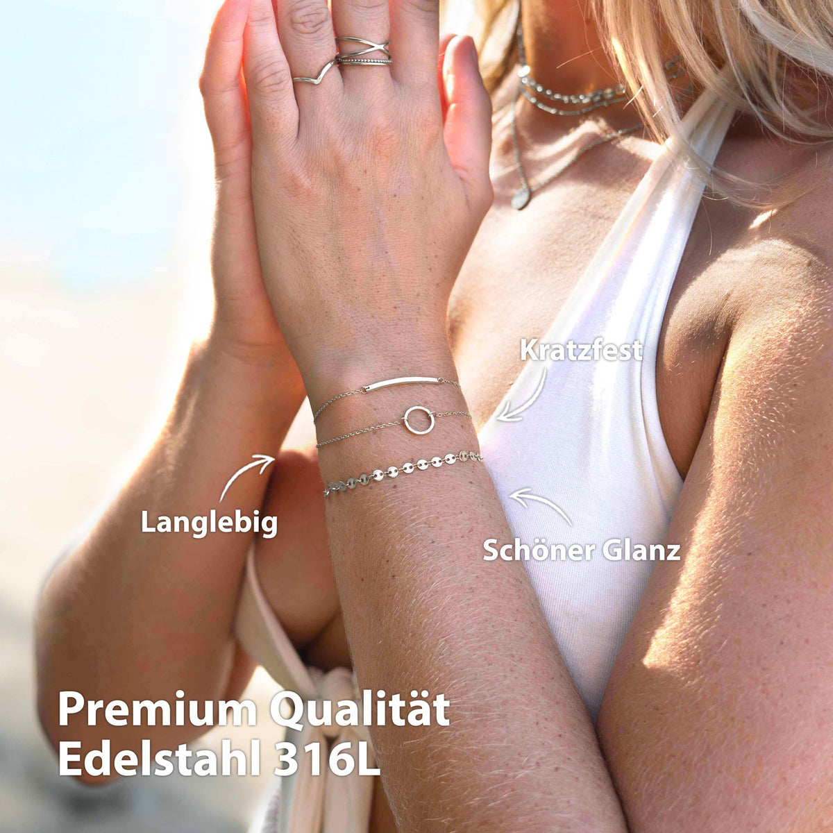 Armband Set Silber