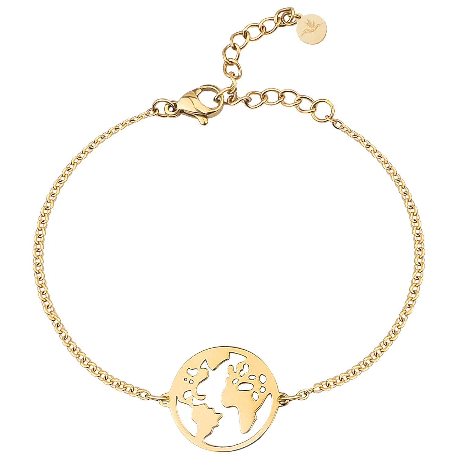 Armband Weltkugel Gold