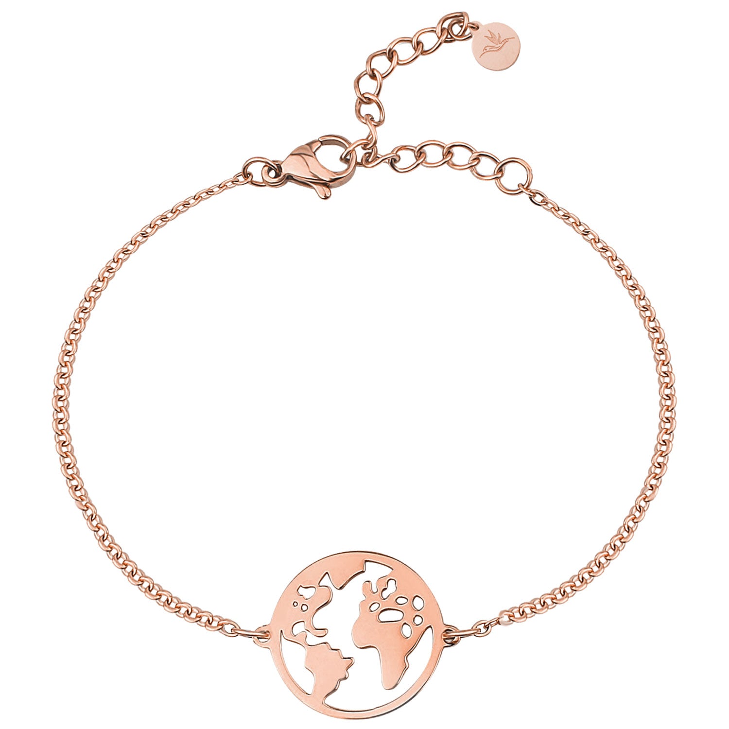 Armband Weltkugel Rosegold