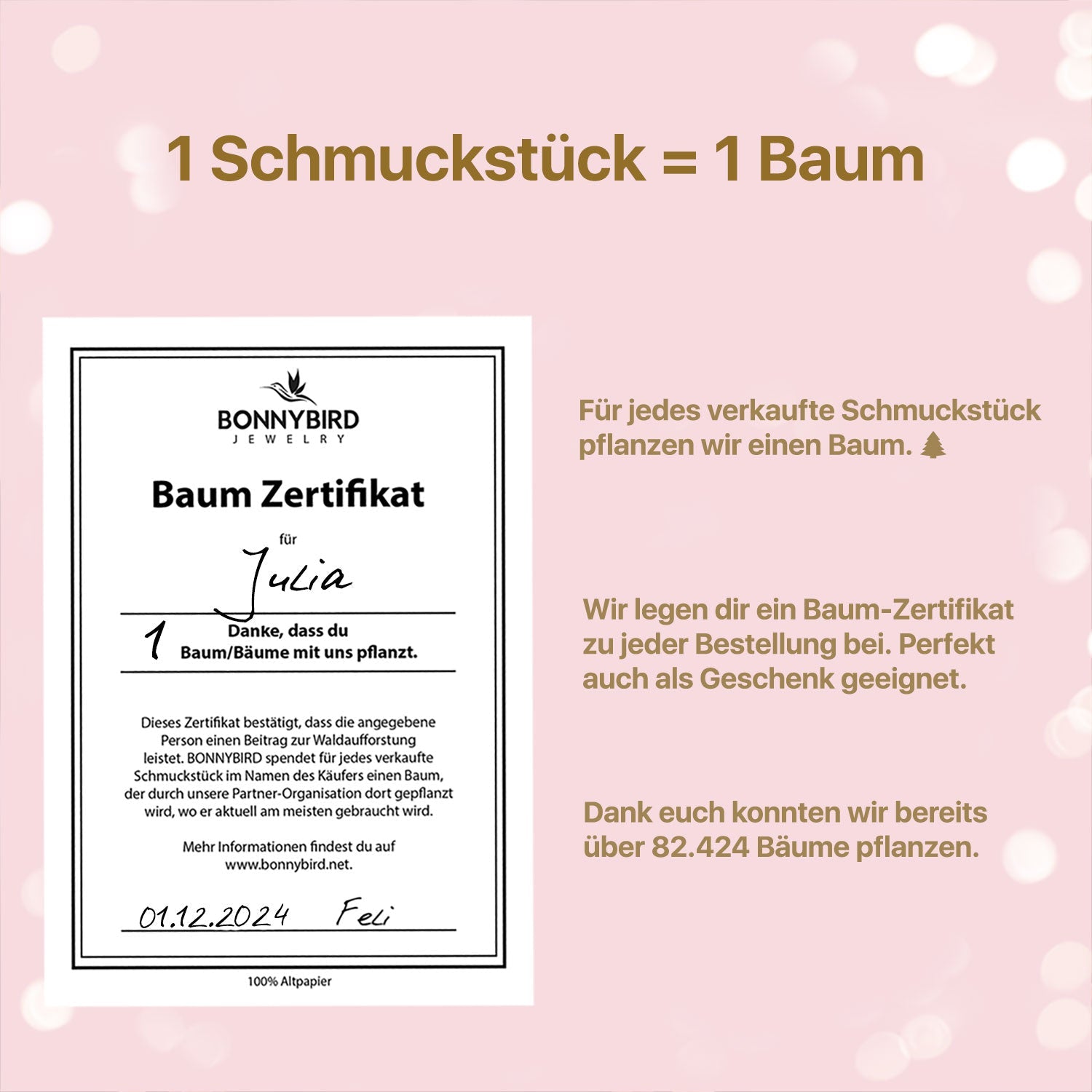 BonnyClassic Ohrringe Set Kreis Kugel Plättchen Rose - BONNYBIRD