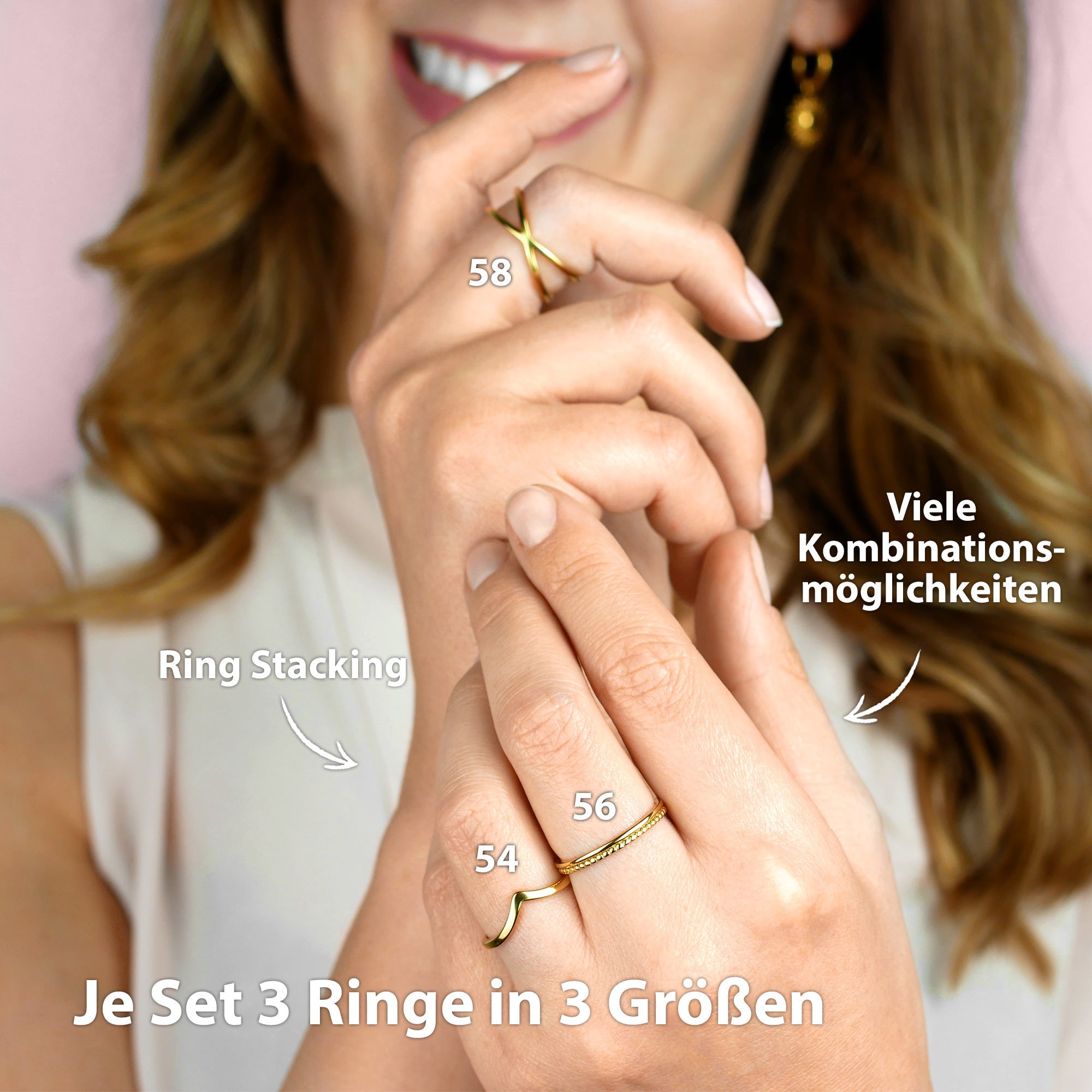 Ringe Set Gold#Größe_54 | 56 | 58