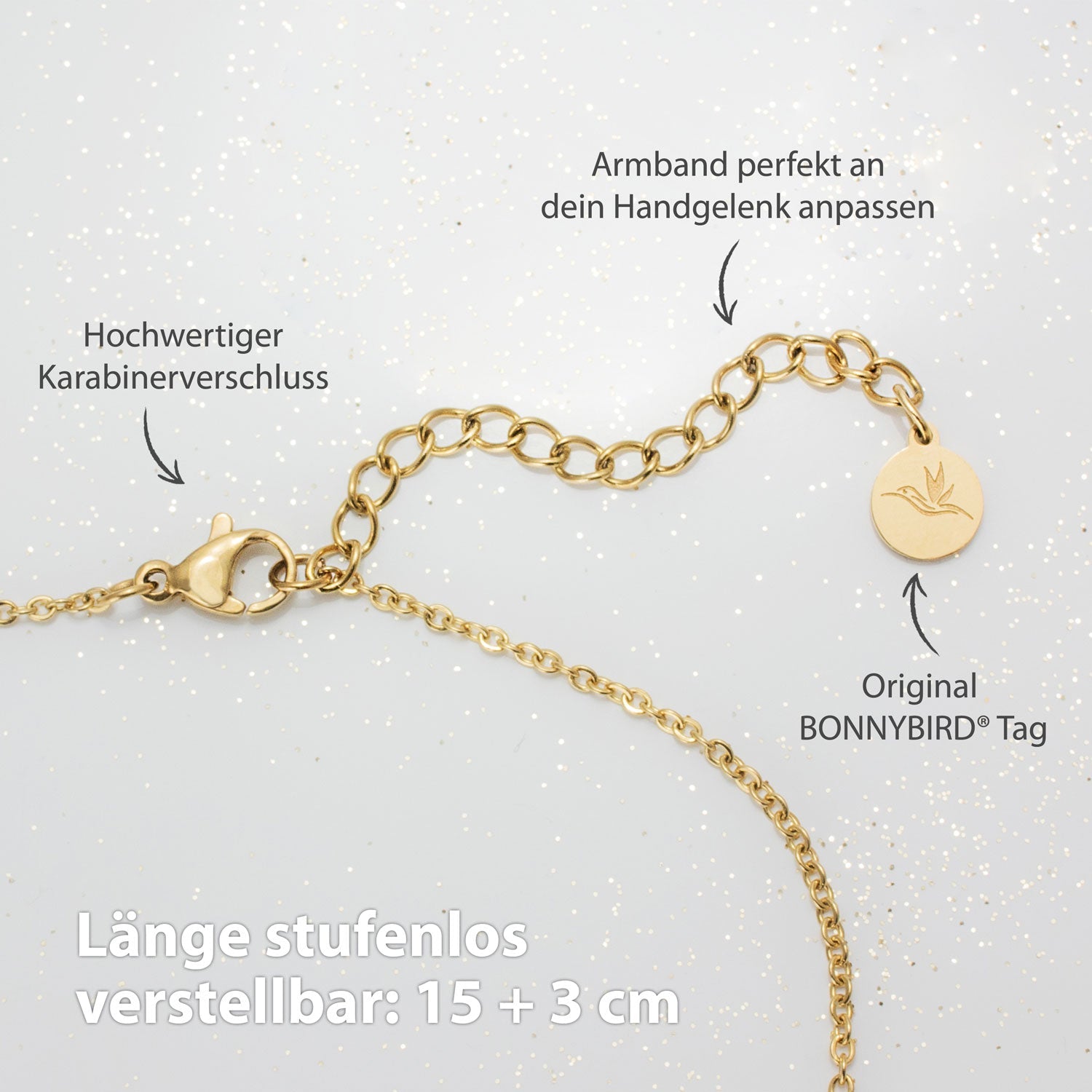 BonnyCoin Armband mit Plättchen Gold - BONNYBIRD