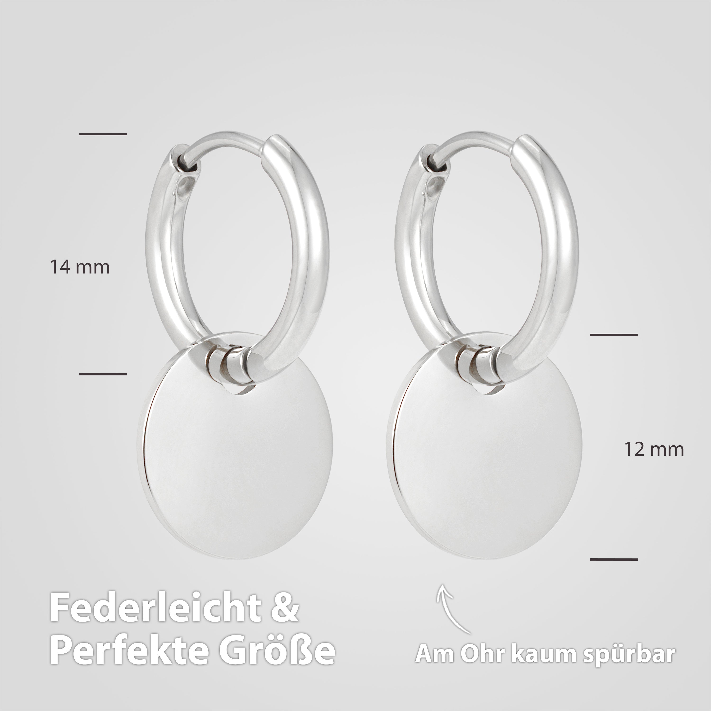 BonnyCoin Creolen mit Anhänger Silber - BONNYBIRD