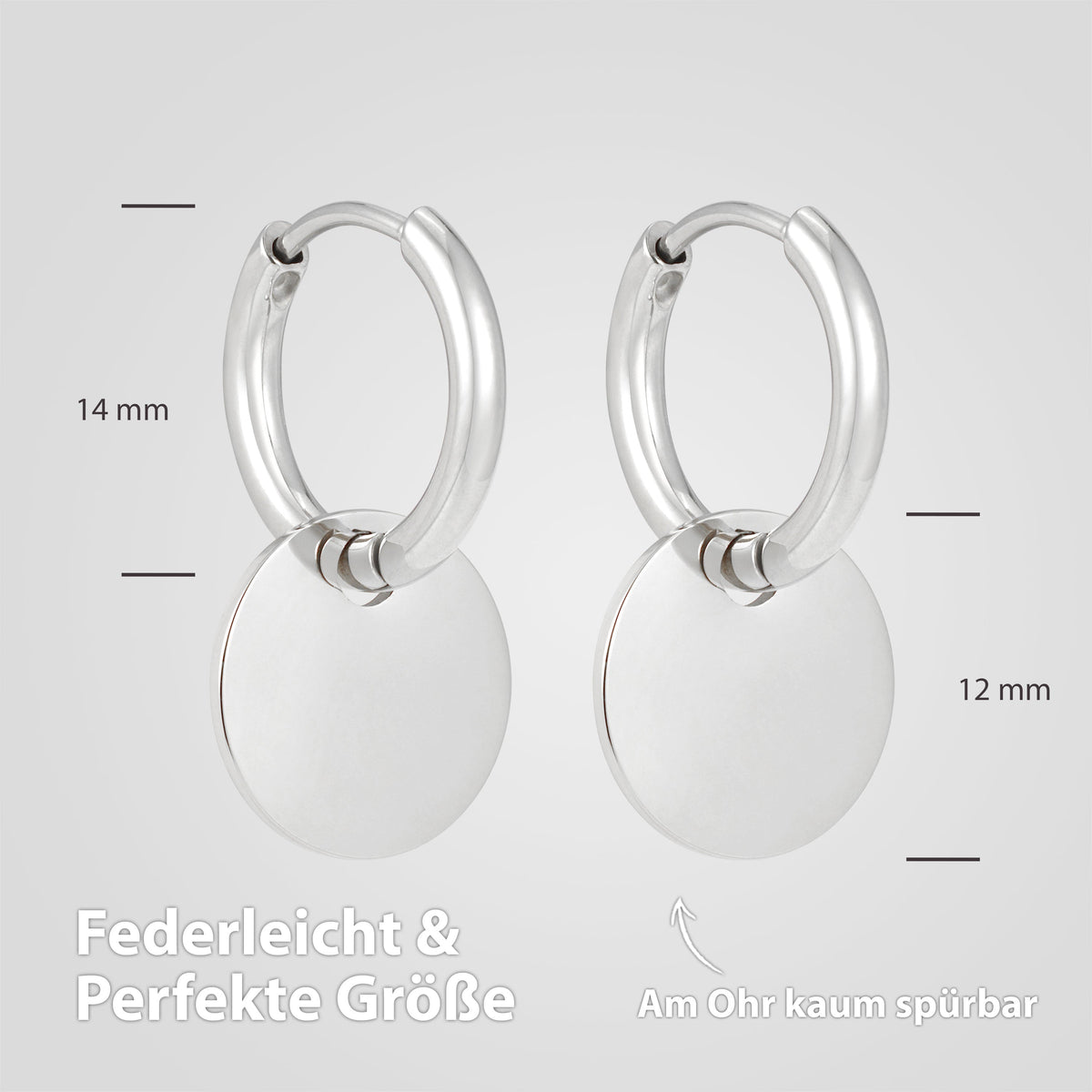 BonnyCoin Creolen mit Anhänger Silber - BONNYBIRD
