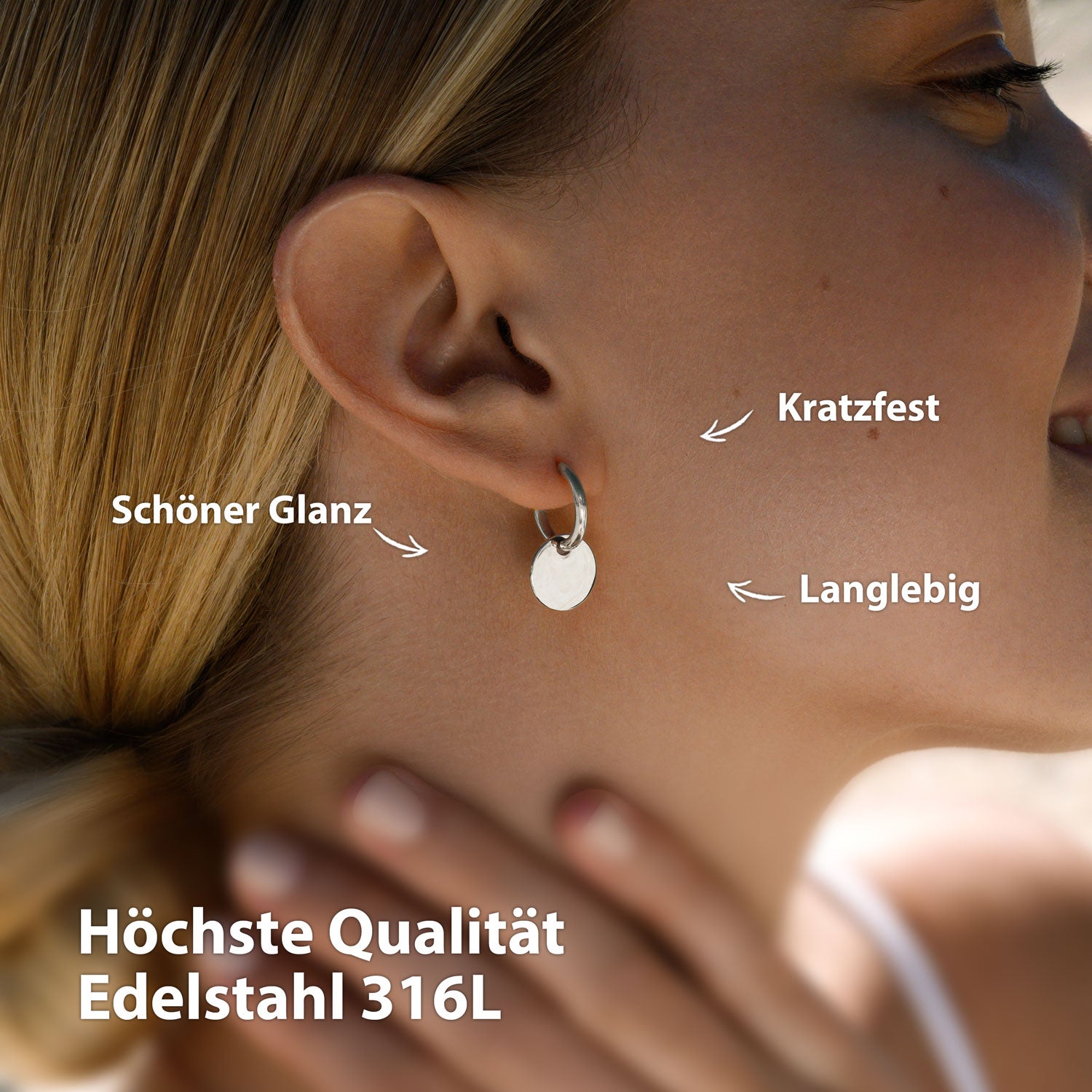 BonnyCoin Creolen mit Anhänger Silber - BONNYBIRD