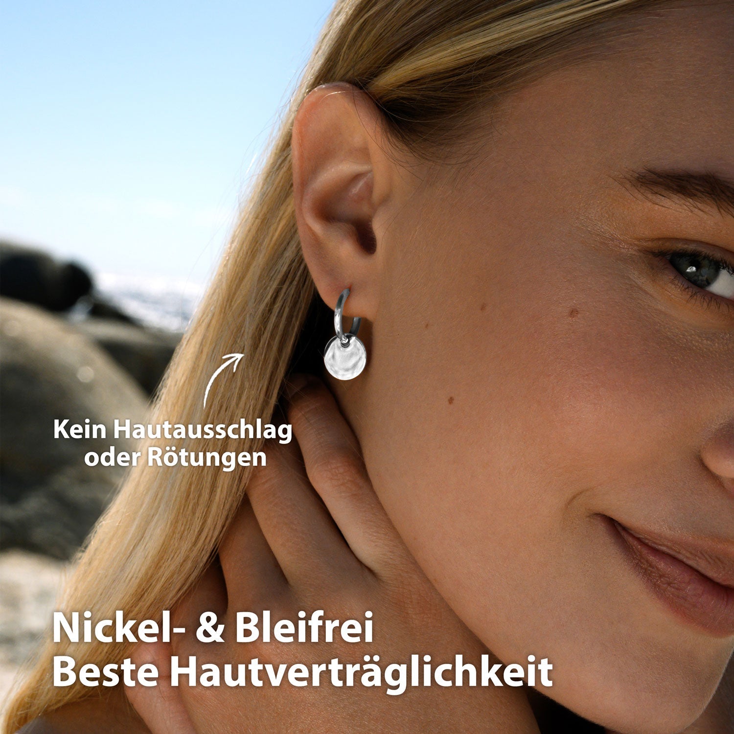 BonnyCoin Creolen mit Anhänger Silber - BONNYBIRD