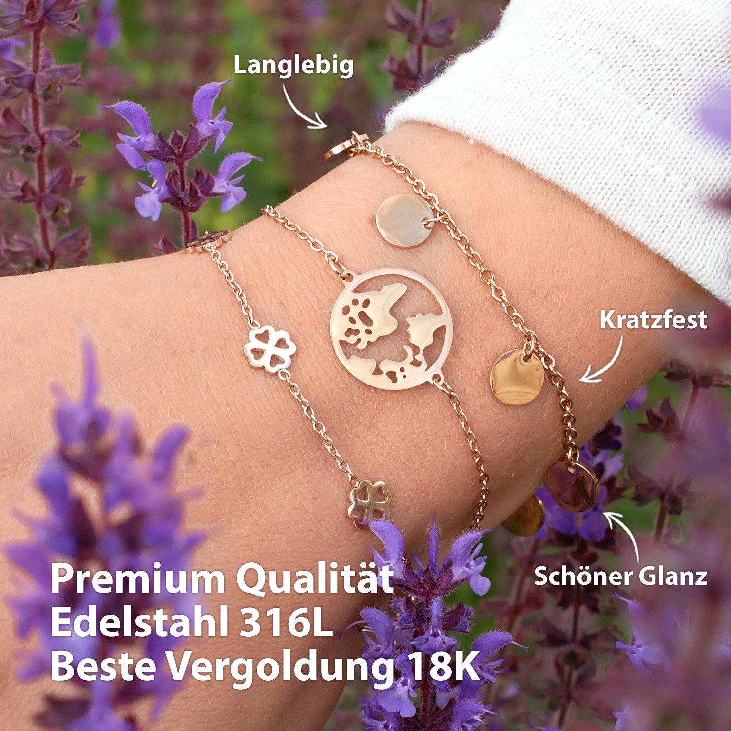 BonnyCoin Plättchen Armband Rose - BONNYBIRD