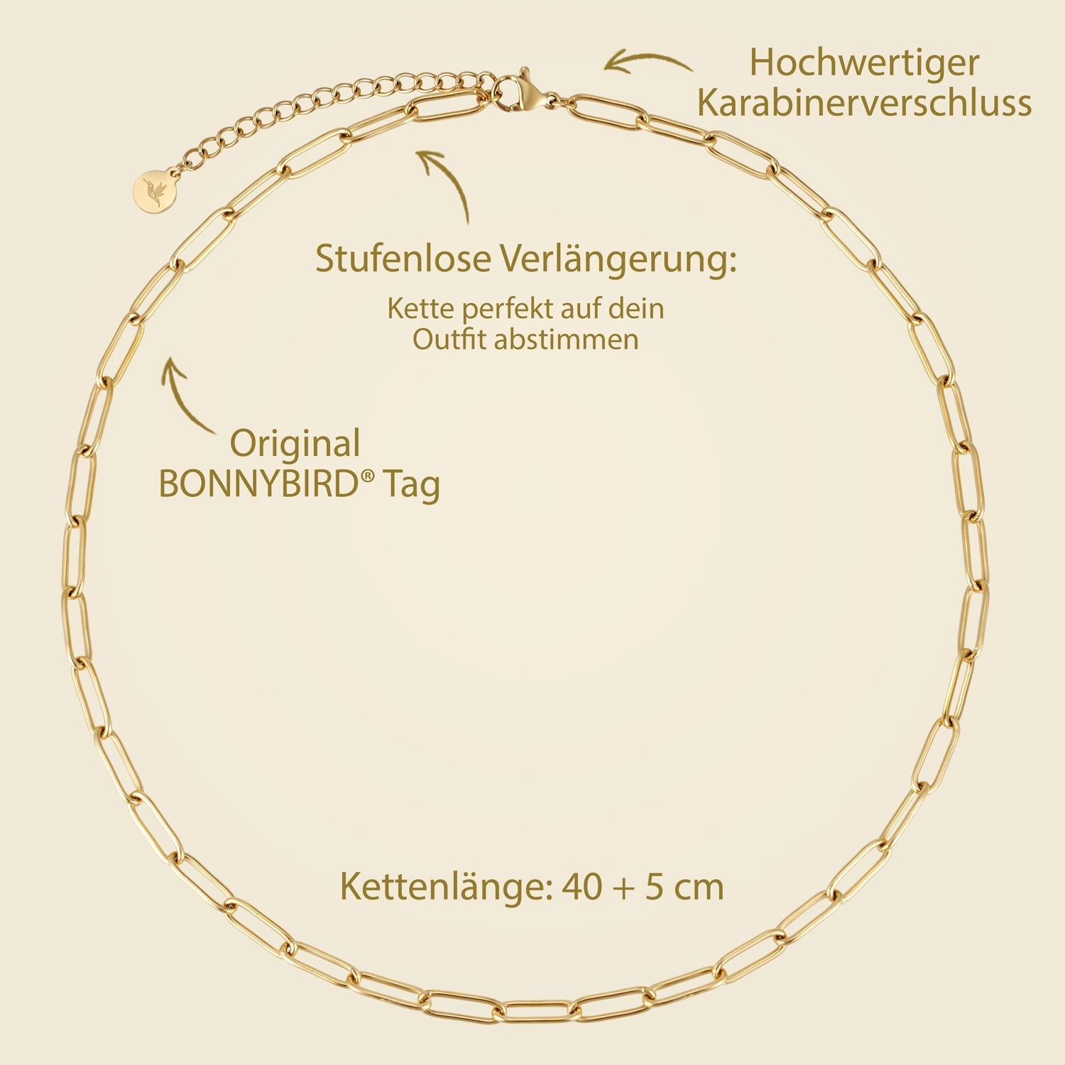BonnyLink Gliederkette Gold - BONNYBIRD