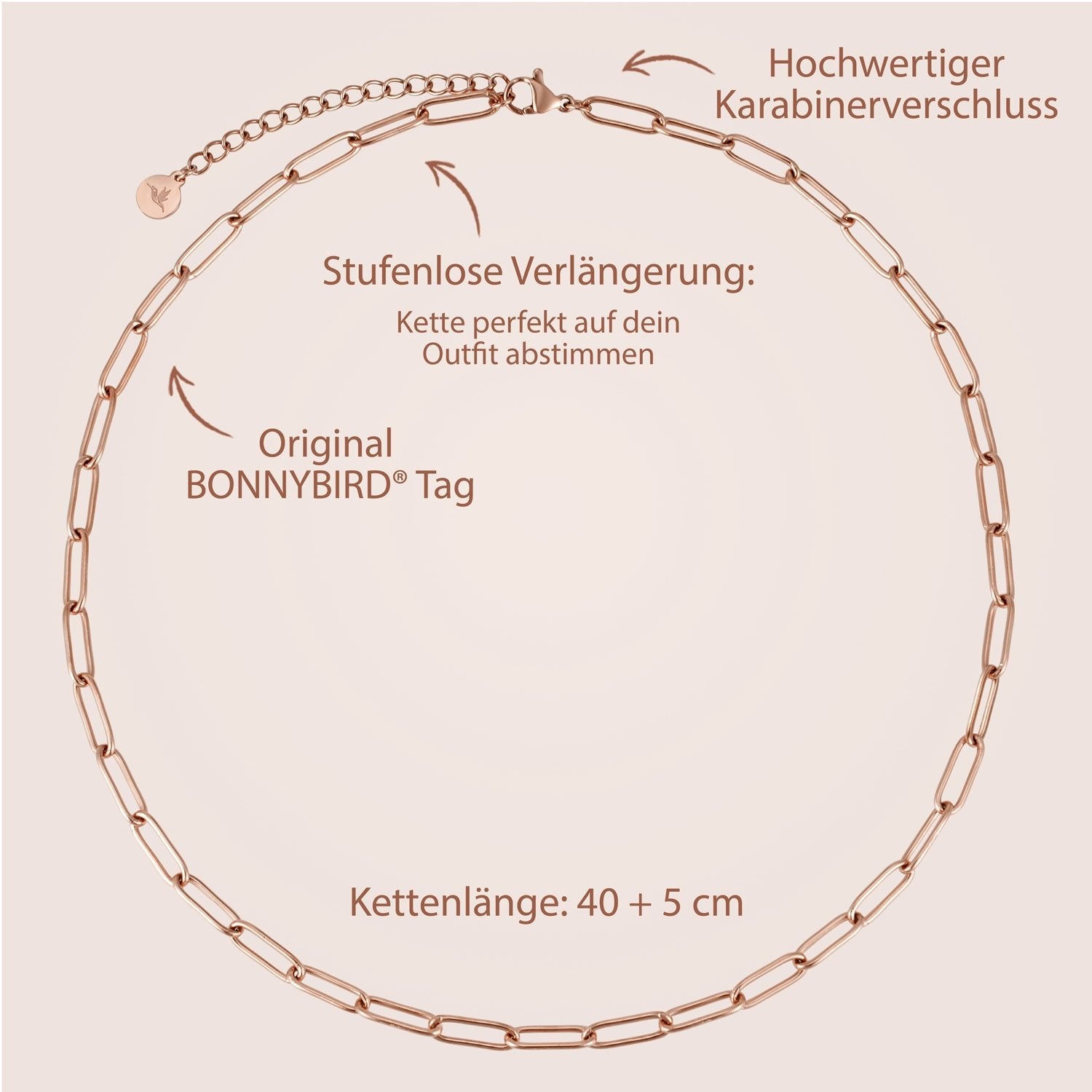 BonnyLink Gliederkette Rosegold - BONNYBIRD