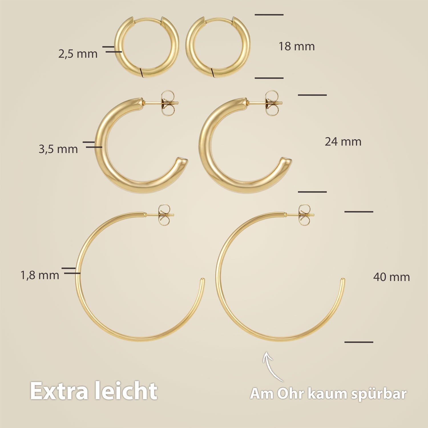 BonnyLoop Creolen Set Gold - BONNYBIRD