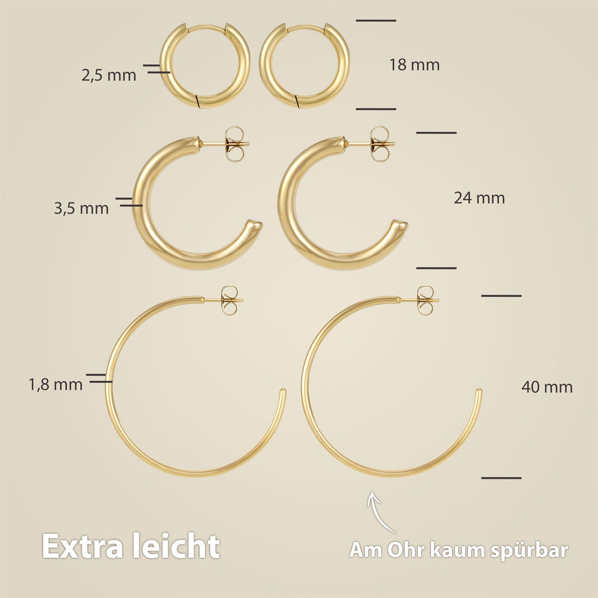 BonnyLoop Creolen Set Gold - BONNYBIRD