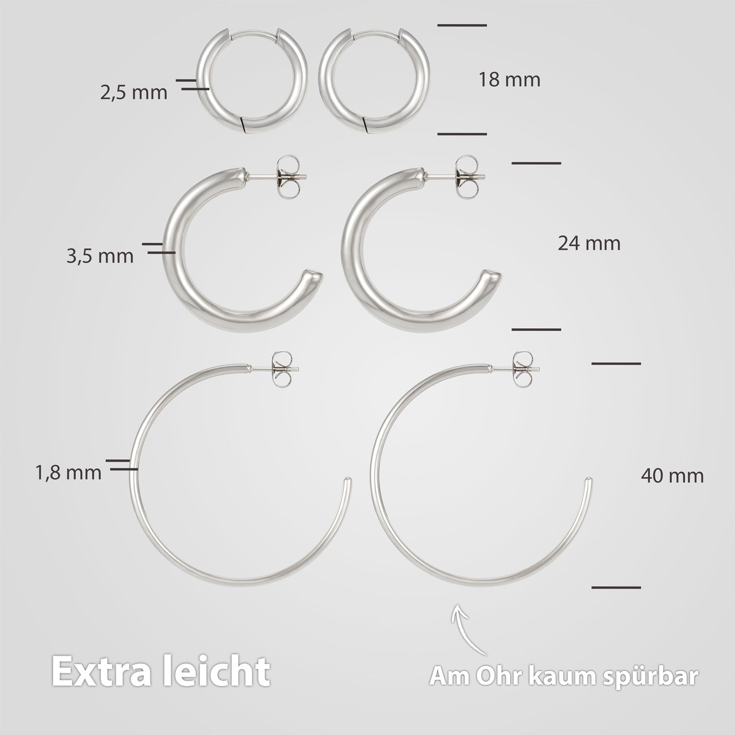 BonnyLoop Creolen Set Silber - BONNYBIRD