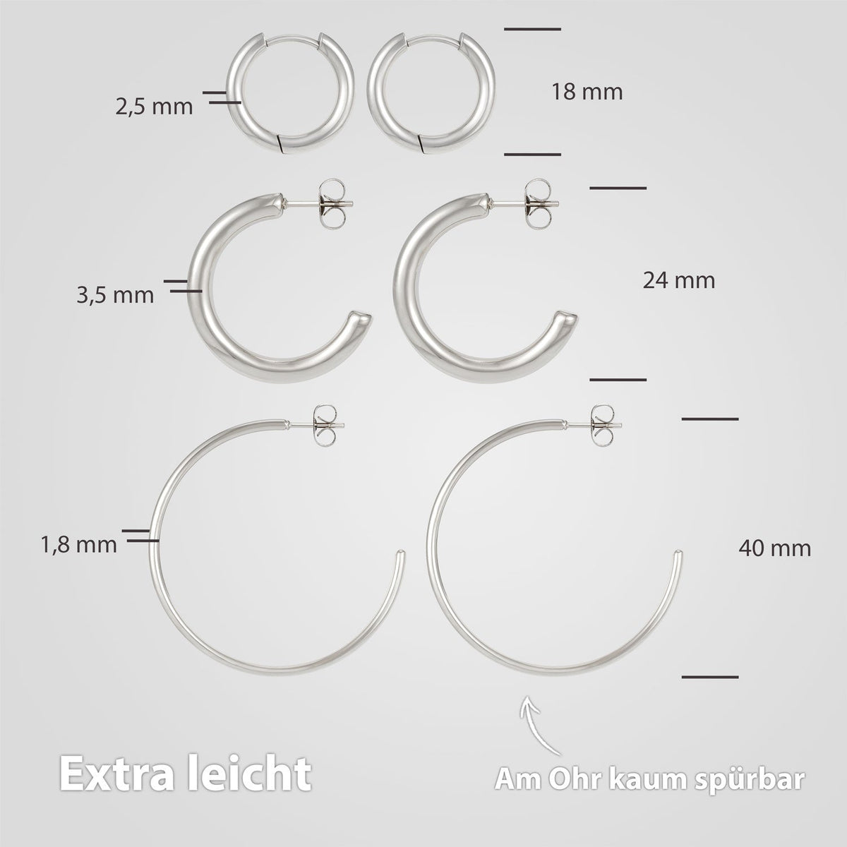 BonnyLoop Creolen Set Silber - BONNYBIRD