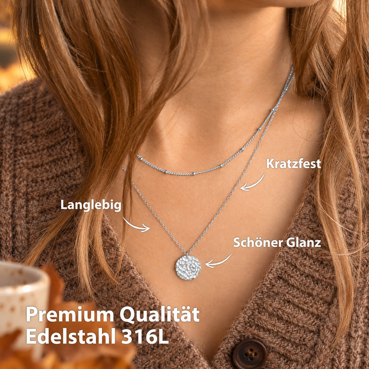 BonnyMoonbase Kette mit Platte Silber - BONNYBIRD