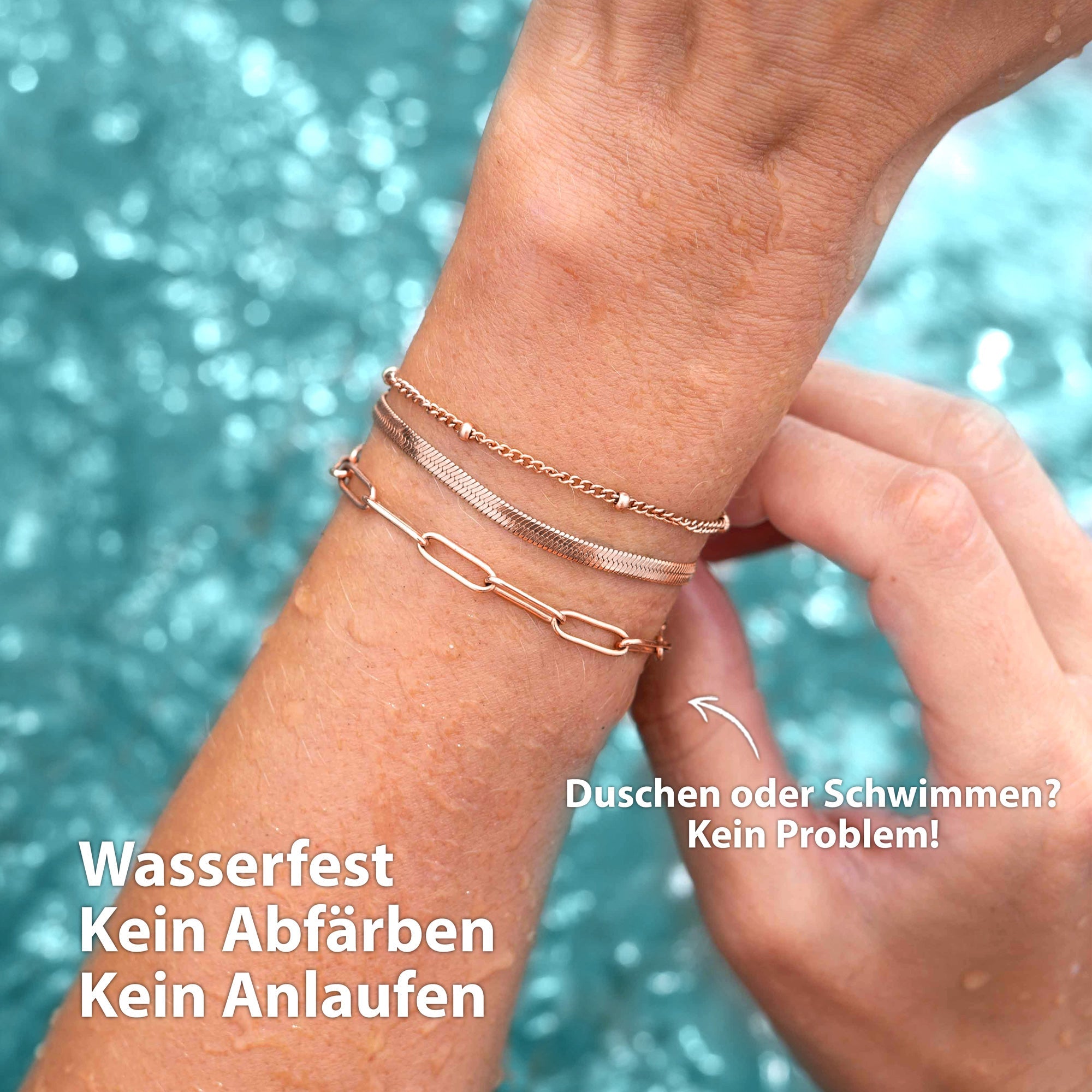 BonnyShine Armband Roségold Damen Set - BONNYBIRD