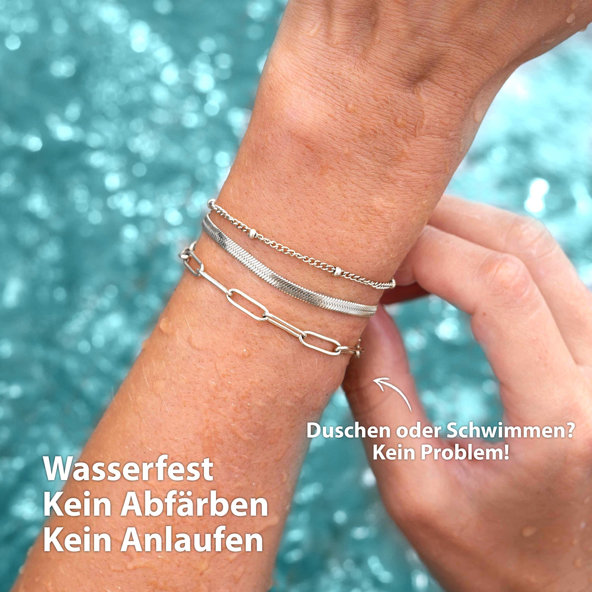 BonnyShine Armband Silber Damen Set - BONNYBIRD