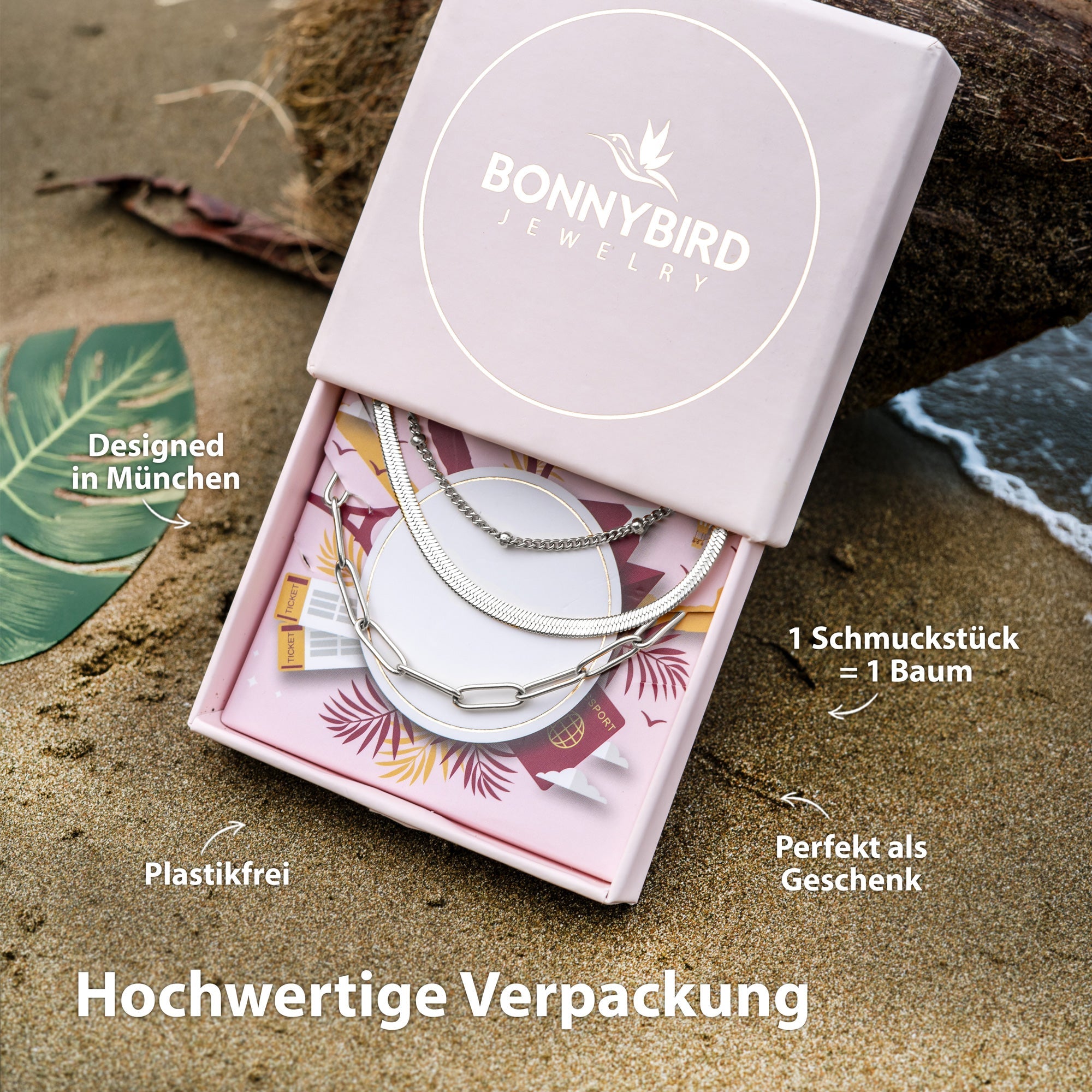 BonnyShine Armband Silber Damen Set - BONNYBIRD