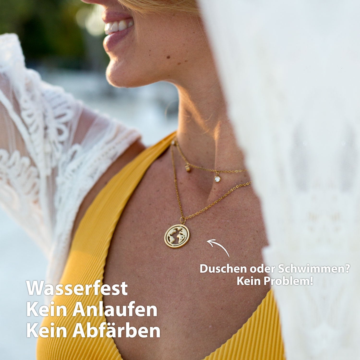 BonnyWorld Kette mit rotierbarer Weltkugel Gold - BONNYBIRD