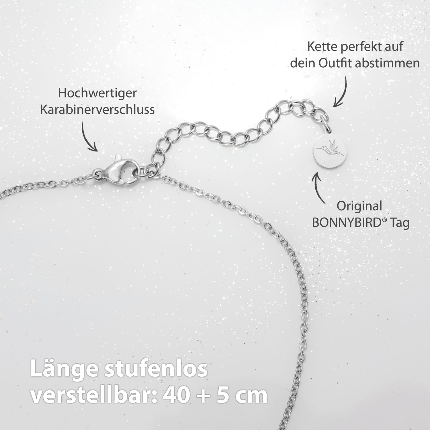 BonnyWorld Kette mit rotierbarer Weltkugel Silber - BONNYBIRD