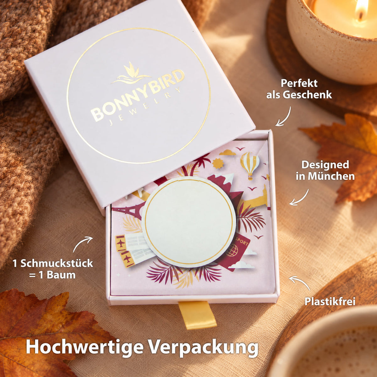 Bundle: BonnyBliss Kleeblatt Kette + Armband Gold - BONNYBIRD