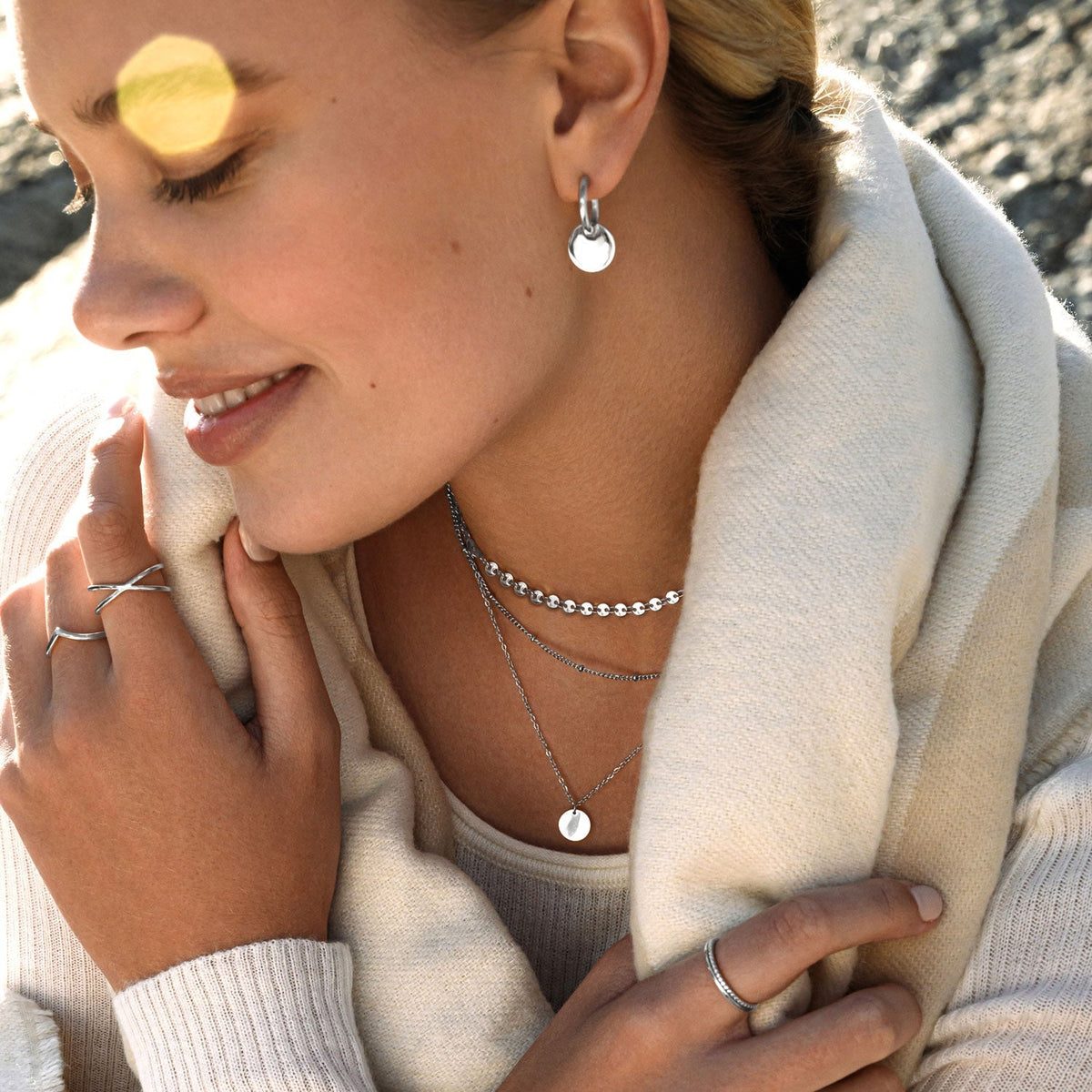 Bundle: BonnyBoho + BonnyDots Halsketten Set Silber - BONNYBIRD