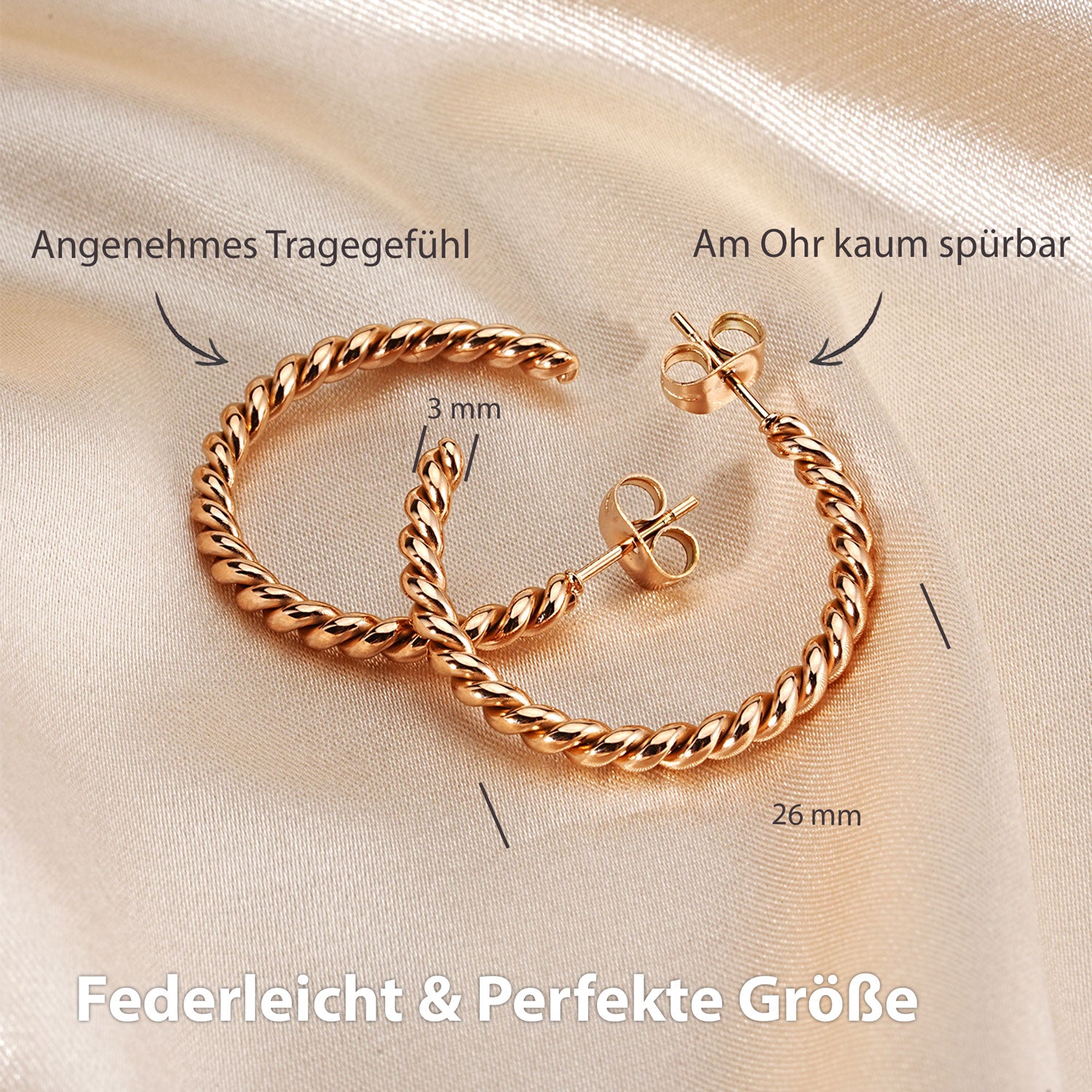 creolen gedreht rosegold