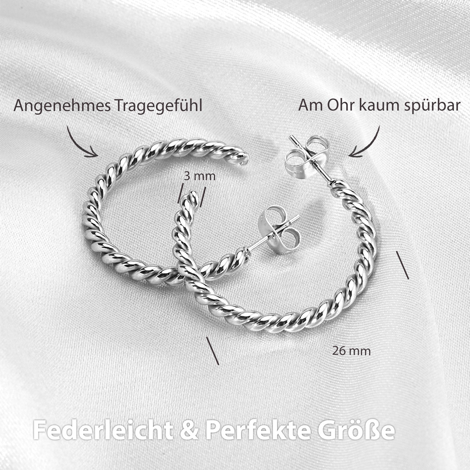 creolen gedreht silber