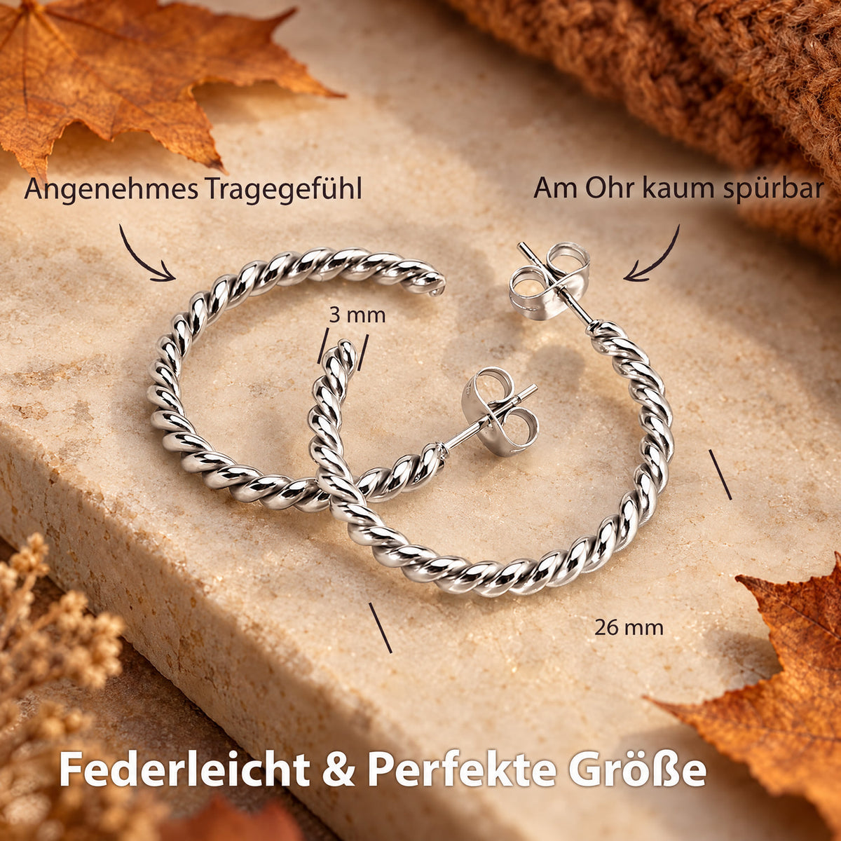 creolen gedreht silber