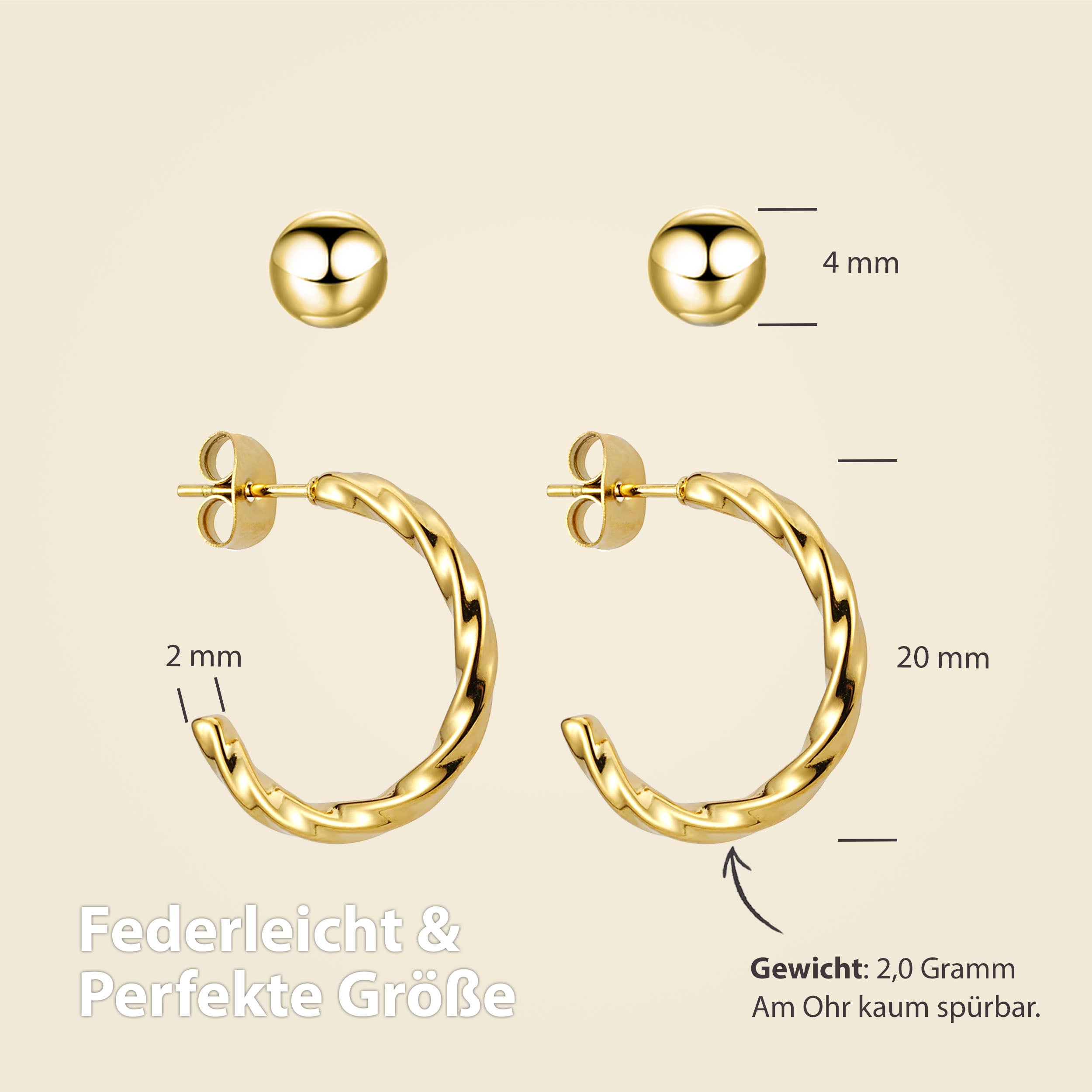 creolen gold gedreht