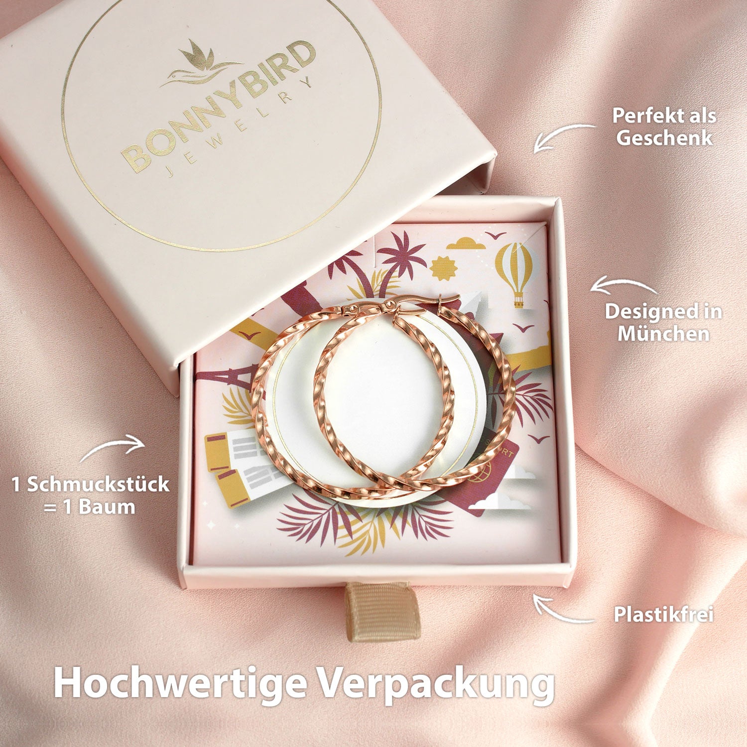 creolen gross rosegold verpackung