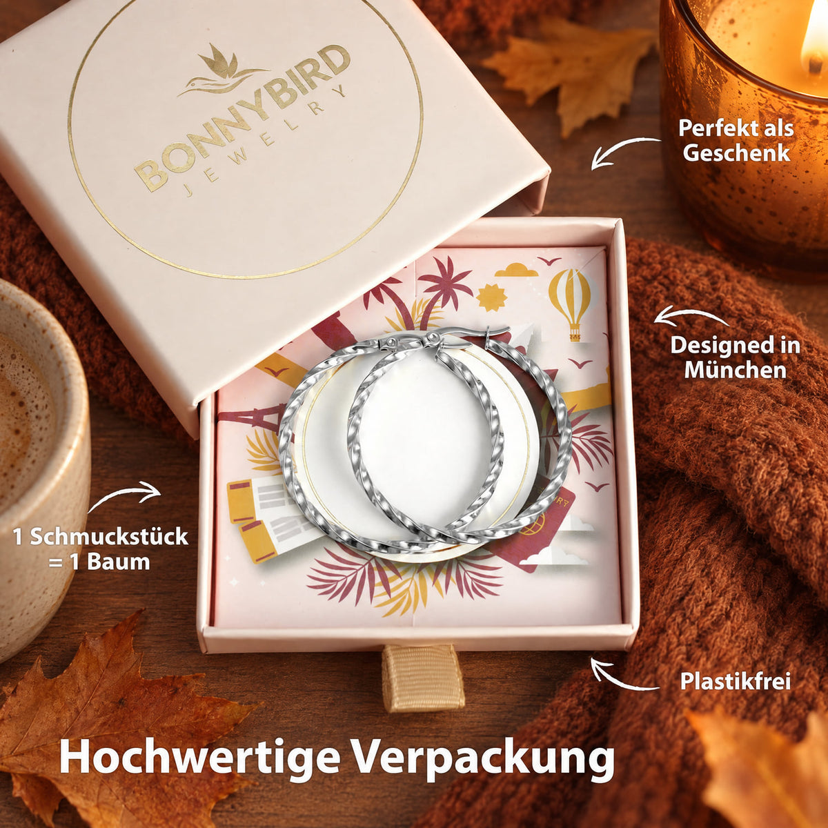 creolen gross silber verpackung