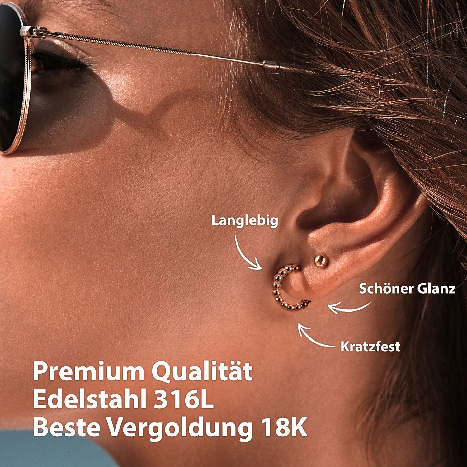 creolen rosegold klein