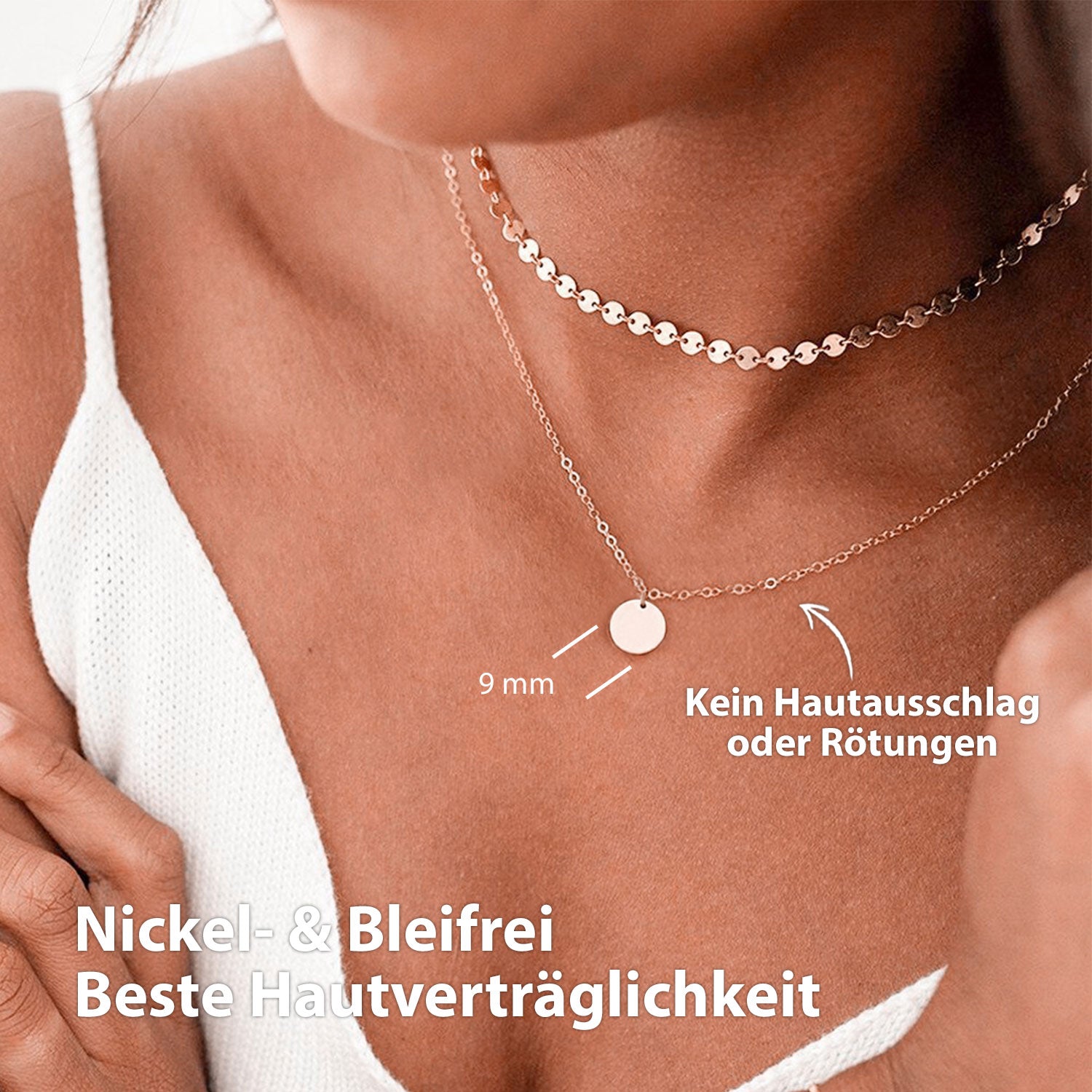 Bundle: BonnyBoho + BonnyDots Halsketten Set Roségold