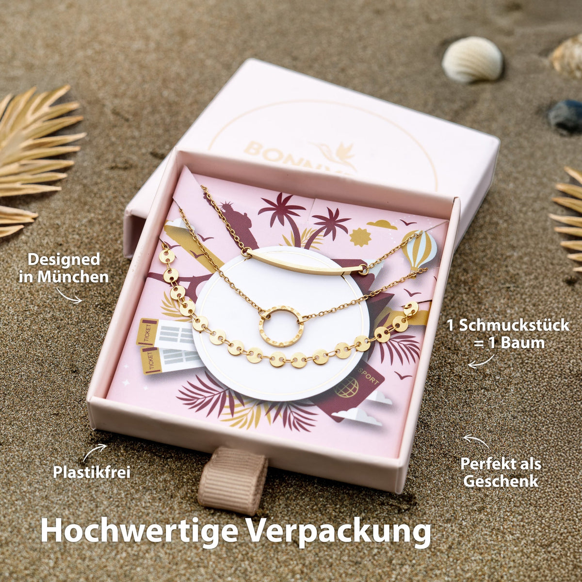Edelstahl Armband Damen Gold Wasserfest