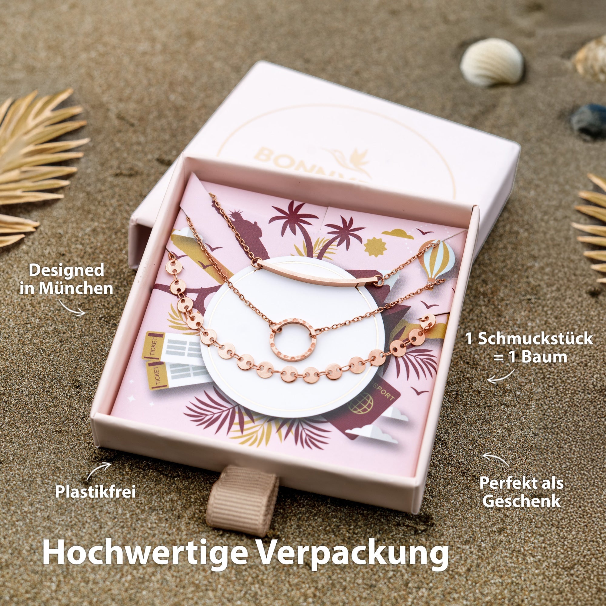 Edelstahl Armband Damen Rosegold