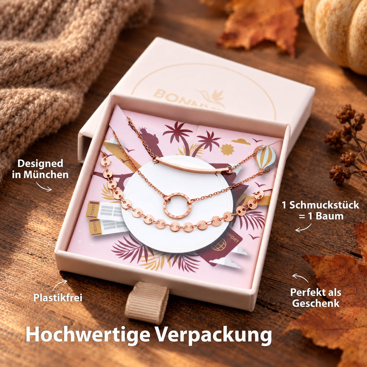 Edelstahl Armband Damen Rosegold