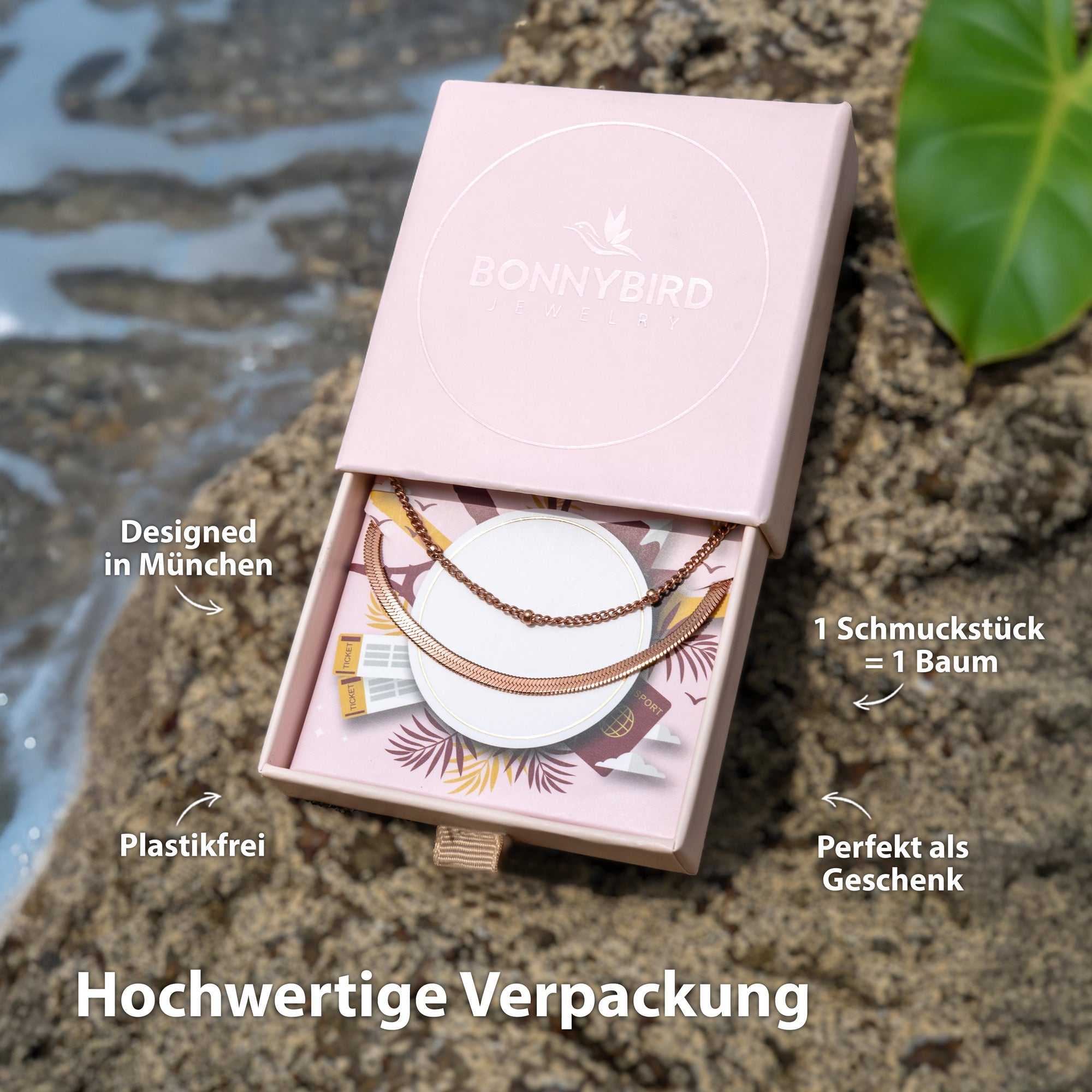 Fußkettchen Damen Rosegold