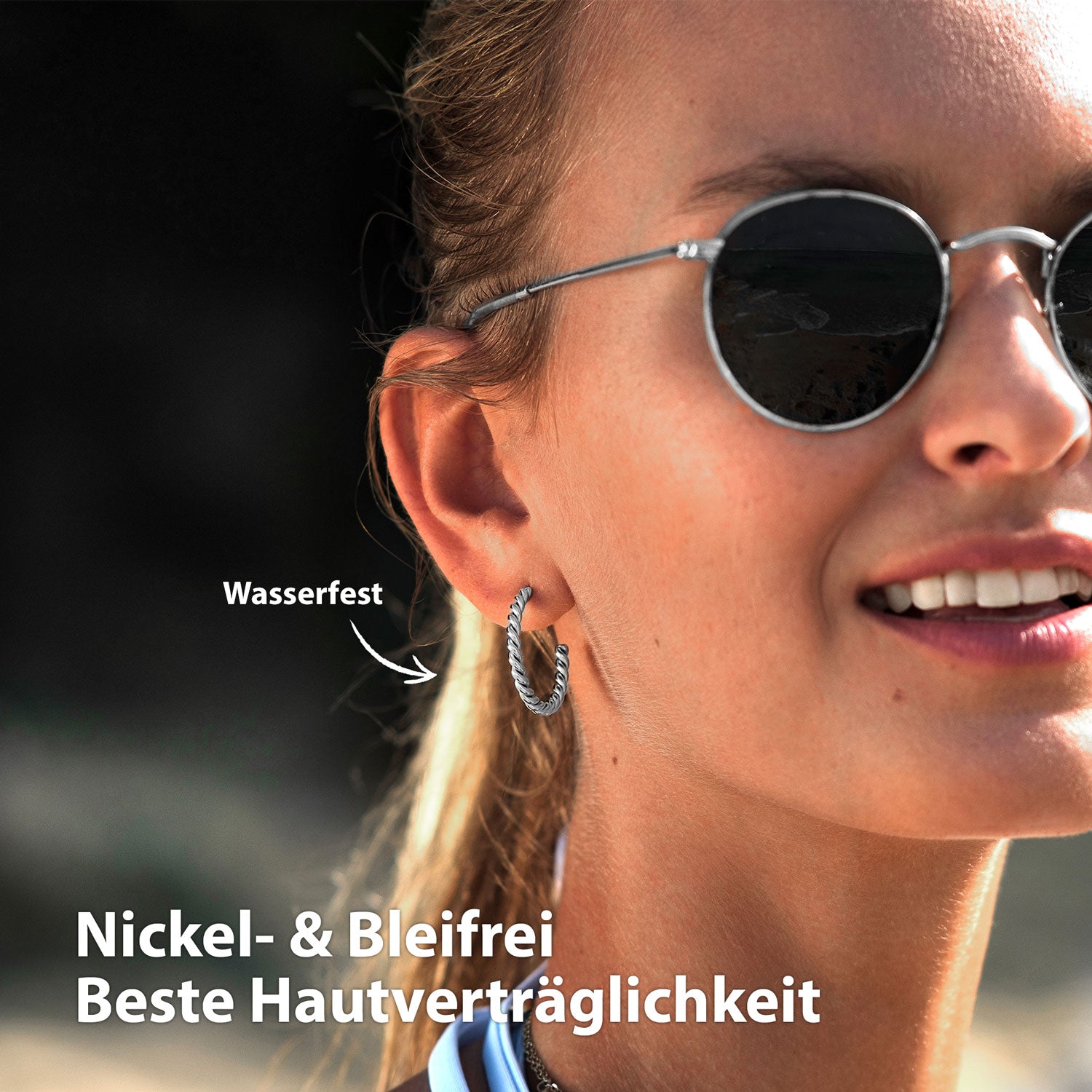 geschwungene creolen silber