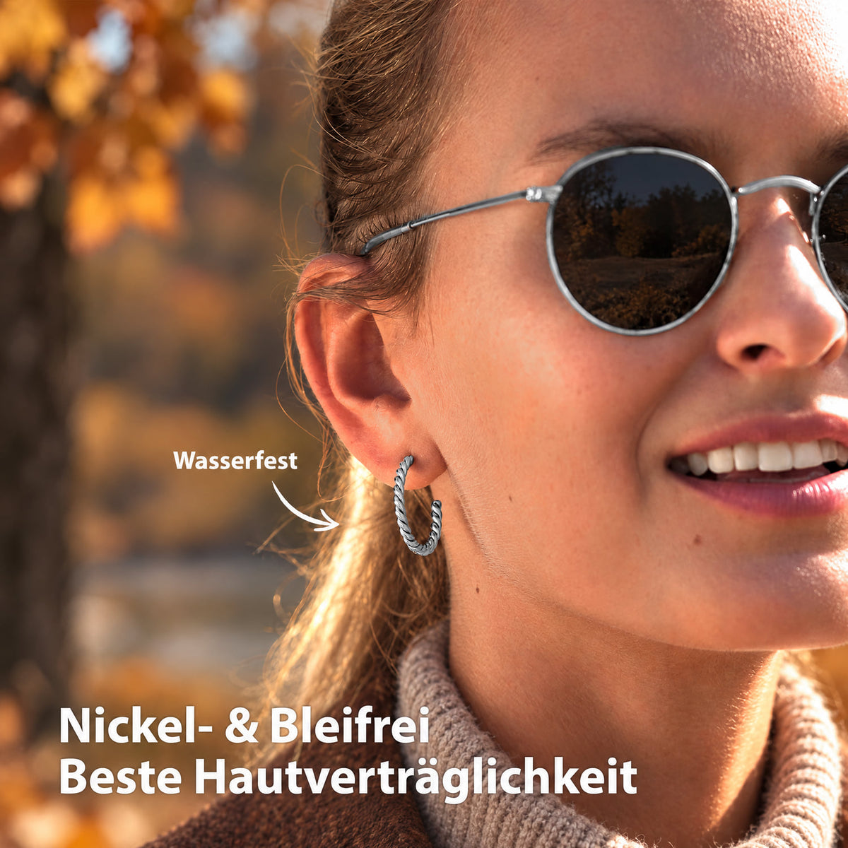 geschwungene creolen silber