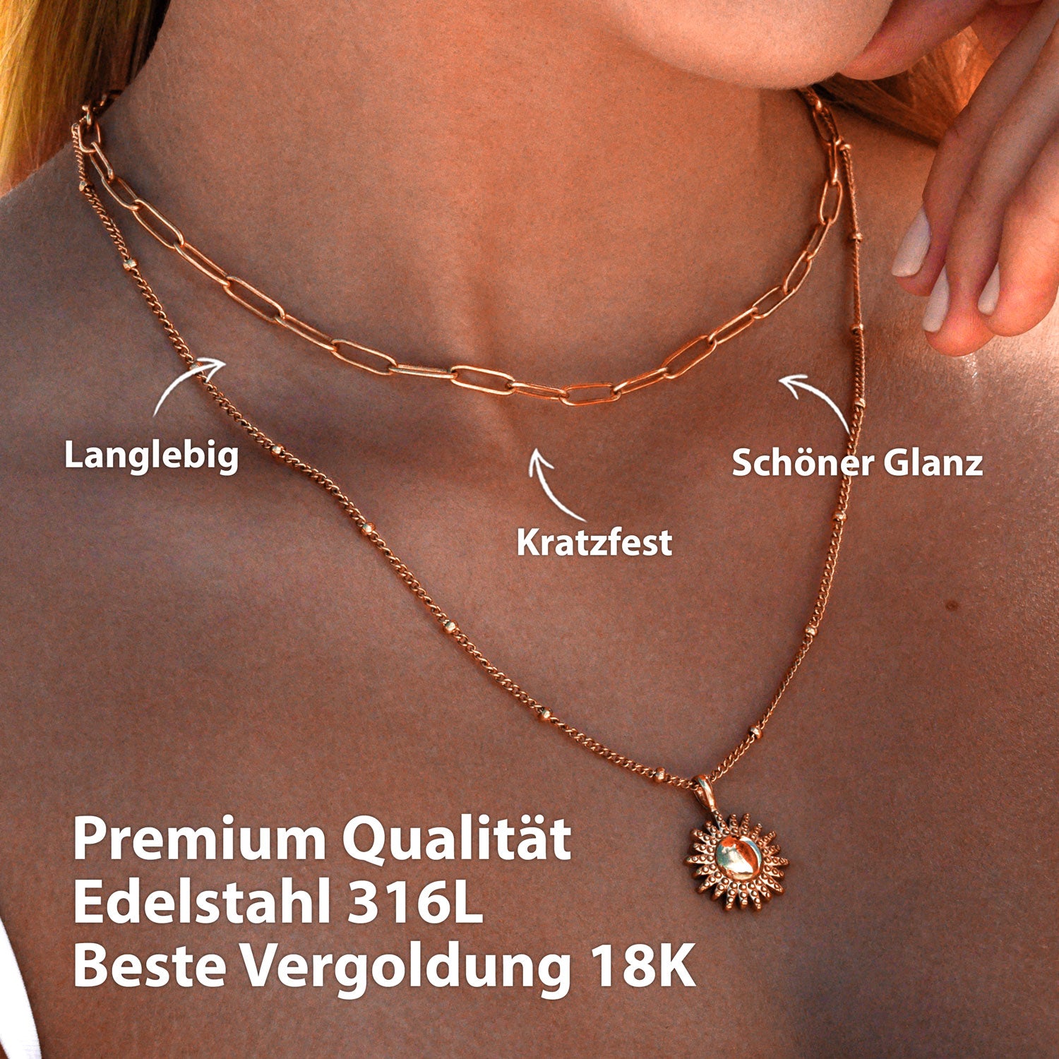 Gliederketten Rosegold