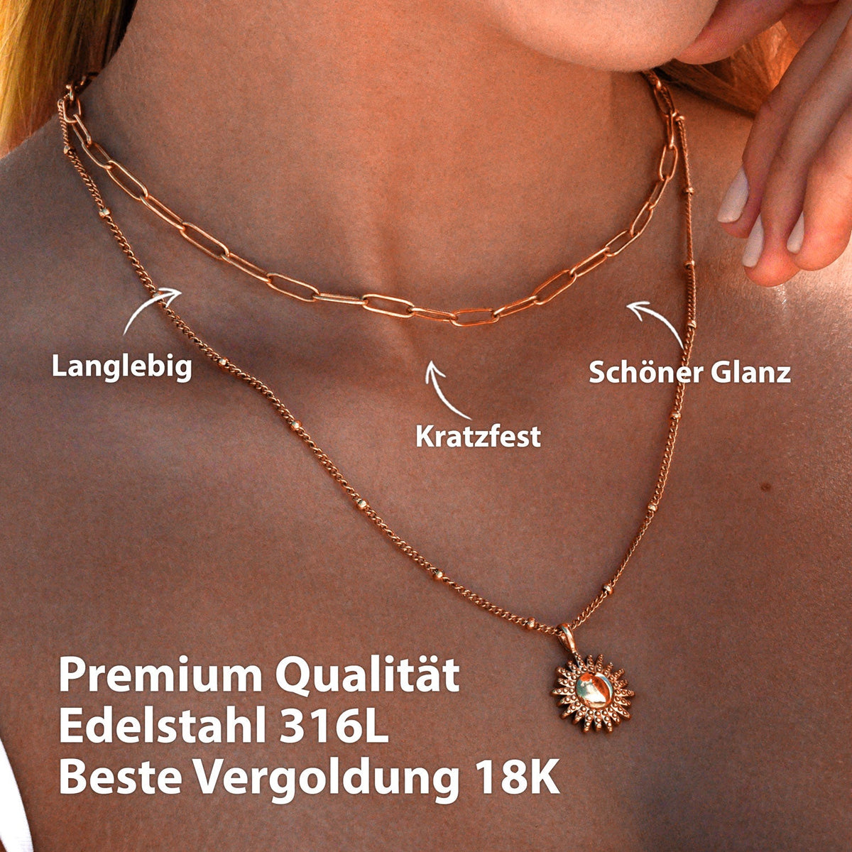 Gliederketten Rosegold