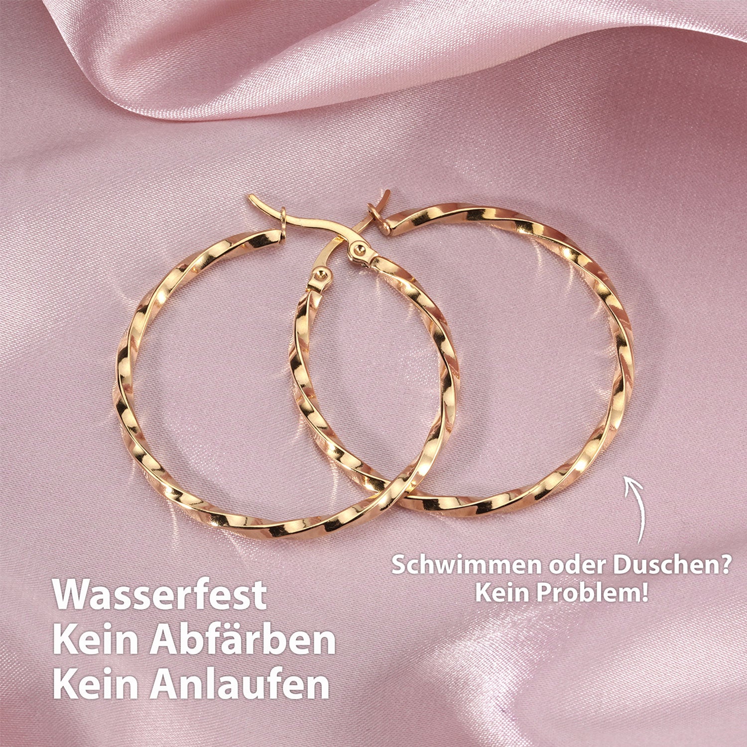 grosse creolen gedreht gold