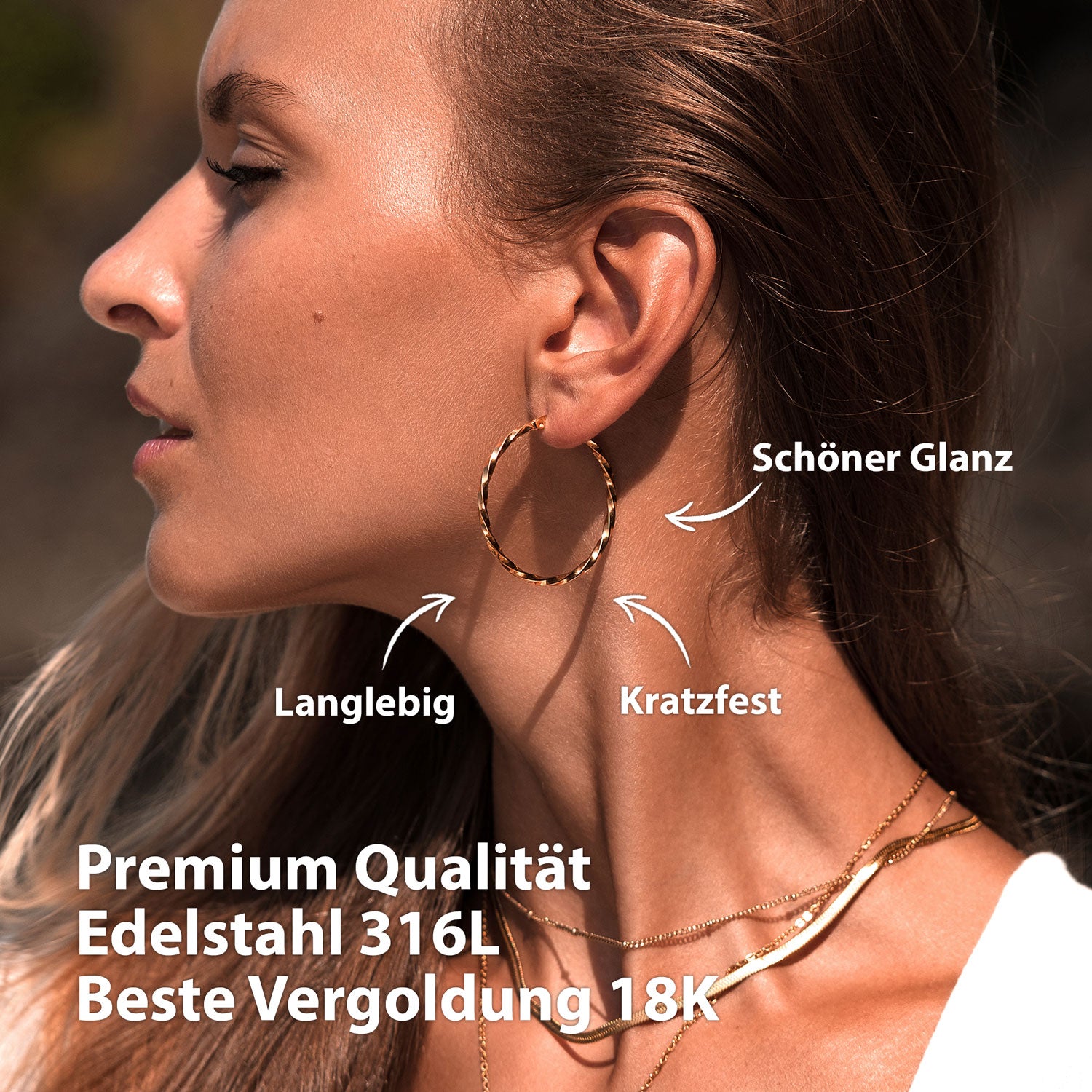 hoops earring rosegold