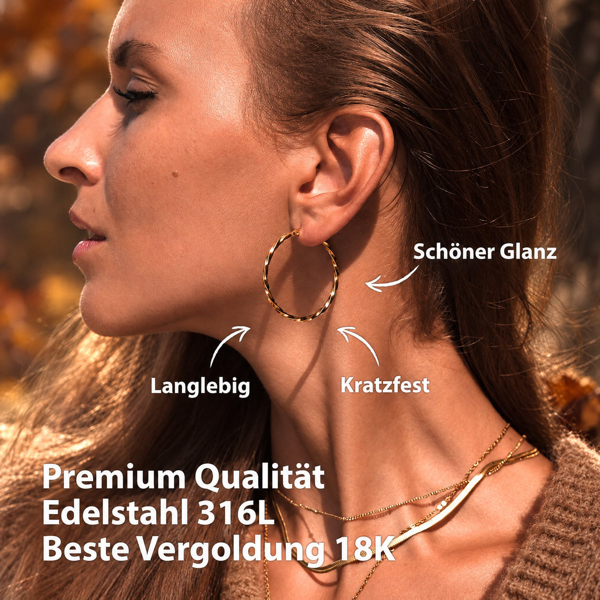 hoops earring rosegold