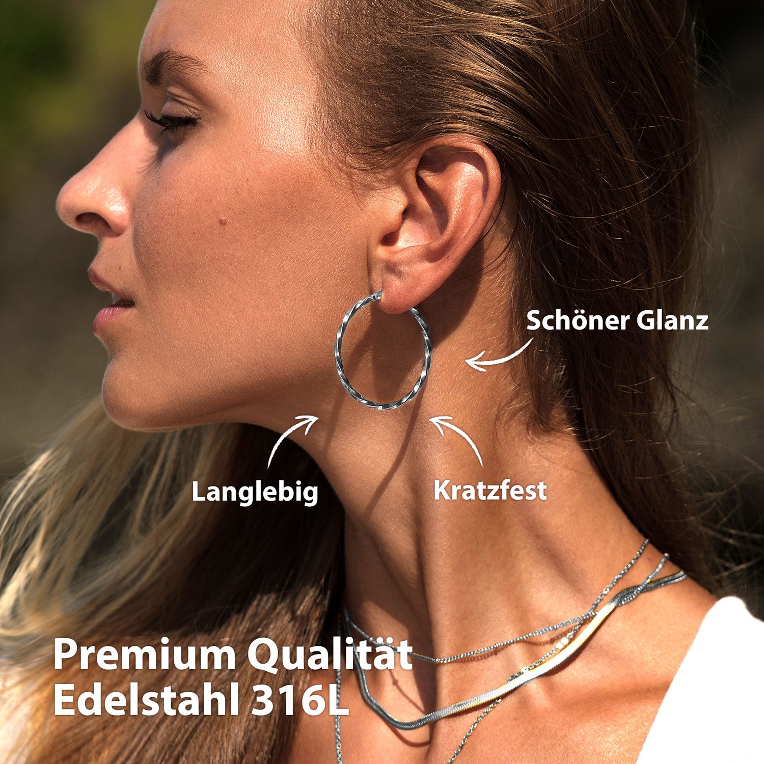 hoops earring silber